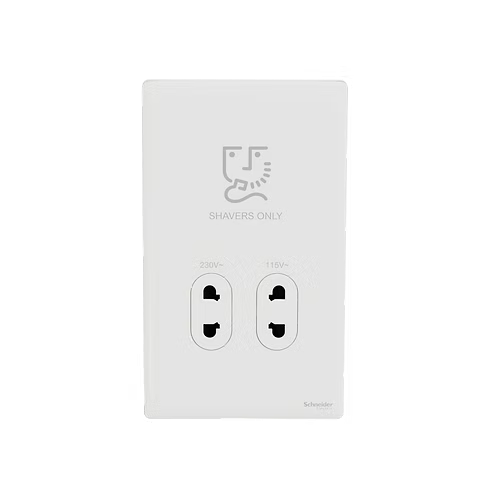 施耐德 Unica X 皎月白 鬚刨插座 115V/240V