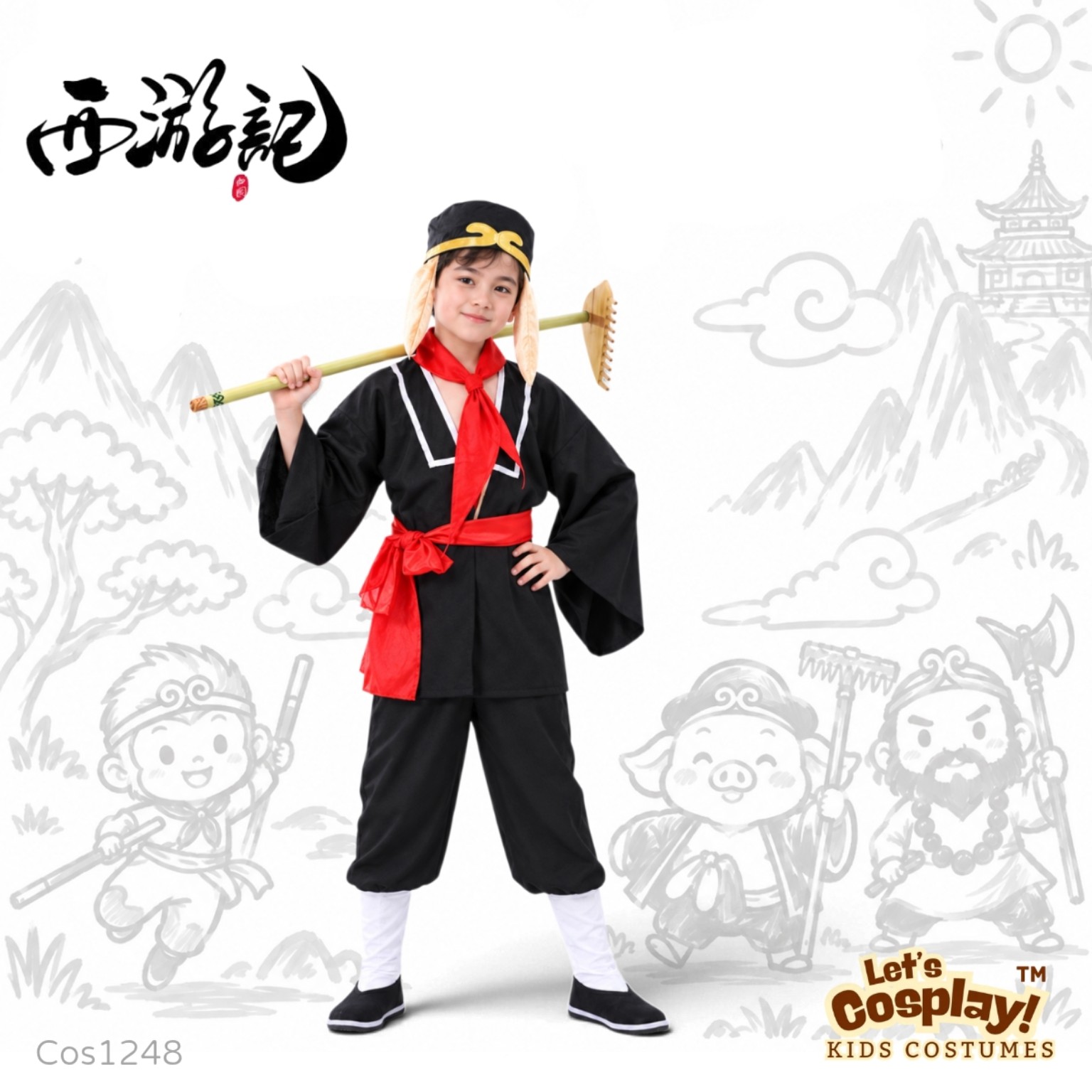 兒童豬八戒服裝｜西遊記中華文化日角色扮演服｜親子裝 Lets Cosplay COS1248