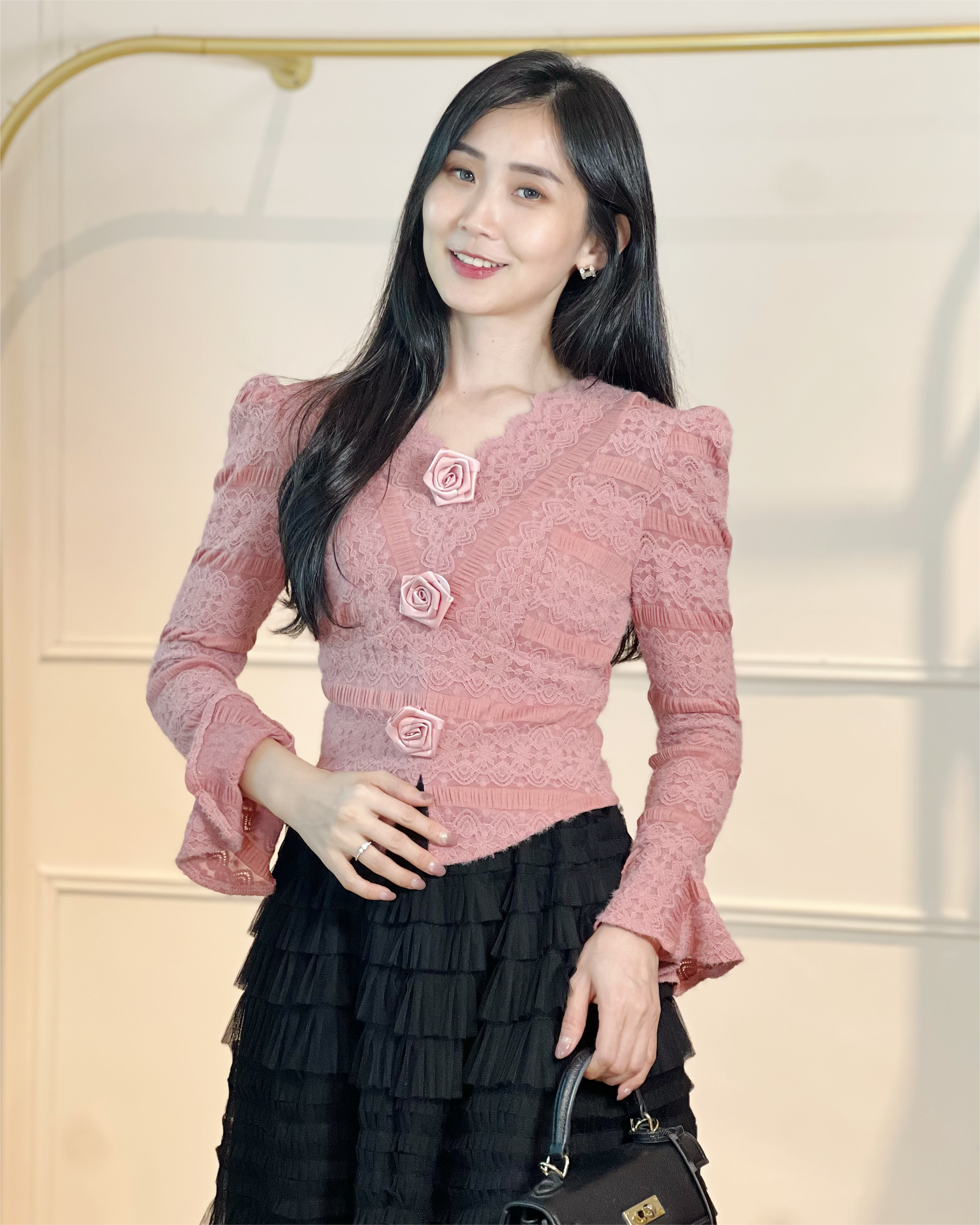 5076 Camille Vintage Lace Top