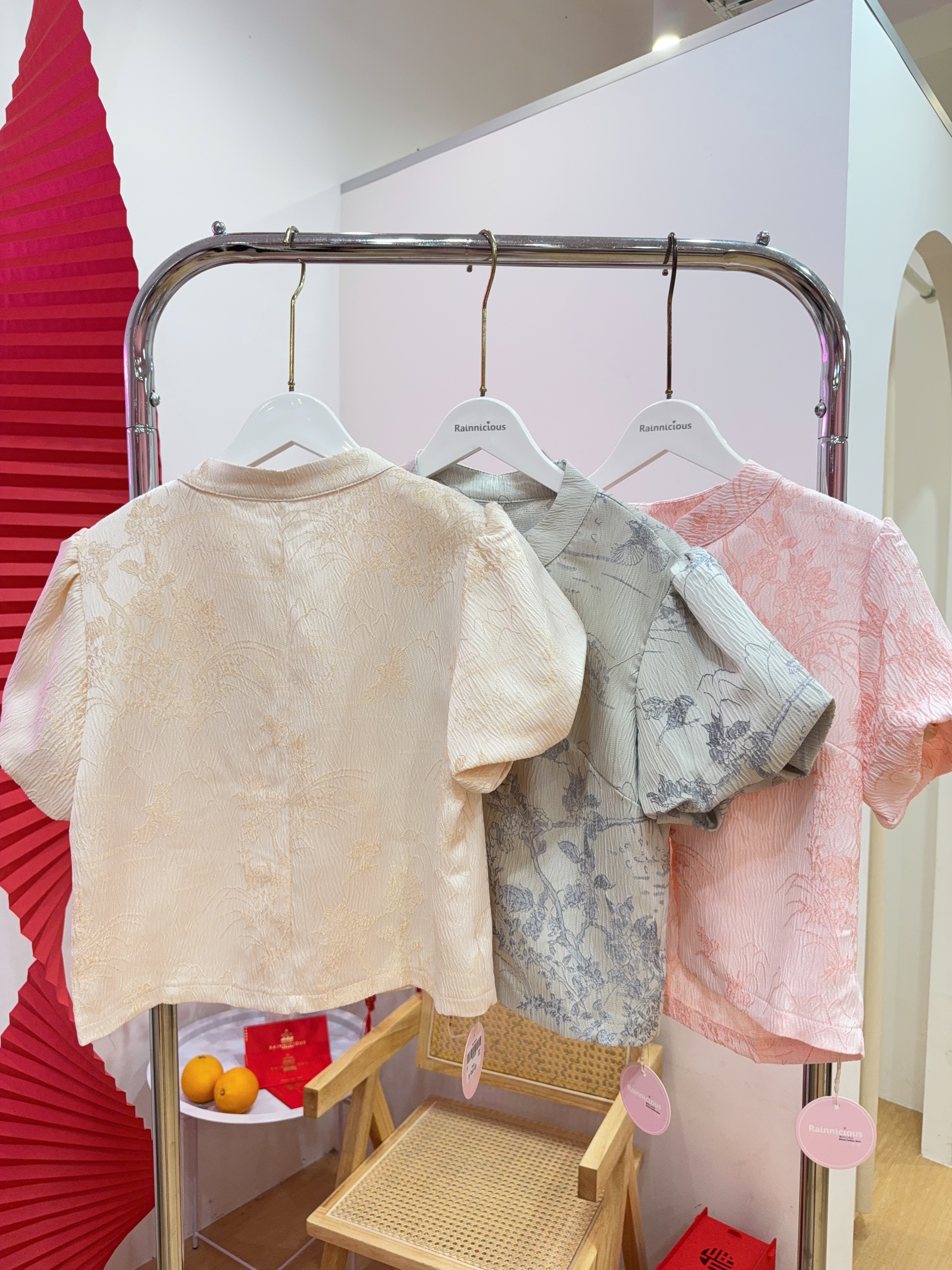 新中式气质国风提花短袖上衣 R2927