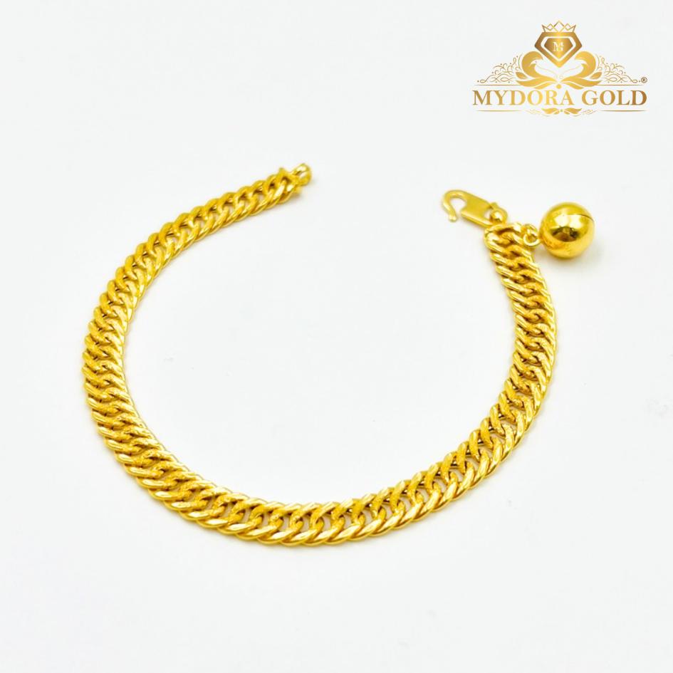 MYDORA Rantai Tangan Kait 2 Budak + Loceng | EMAS 916/22k