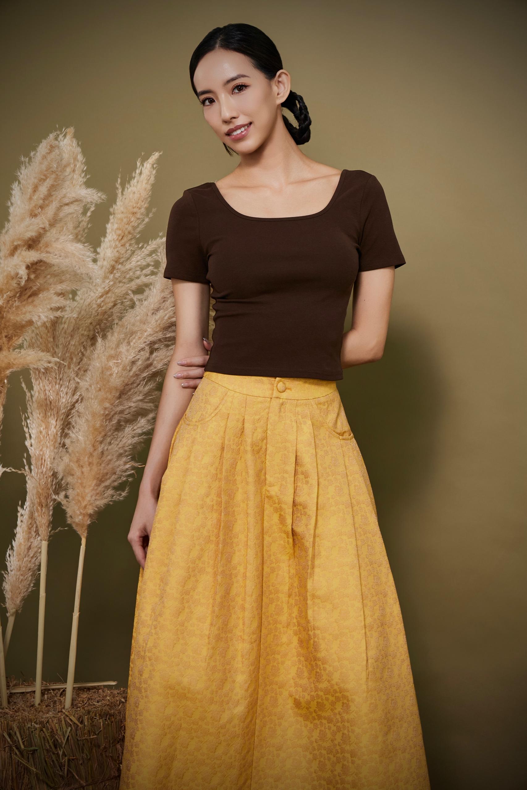 CB2774 Essential Square Neck Ribbed Top