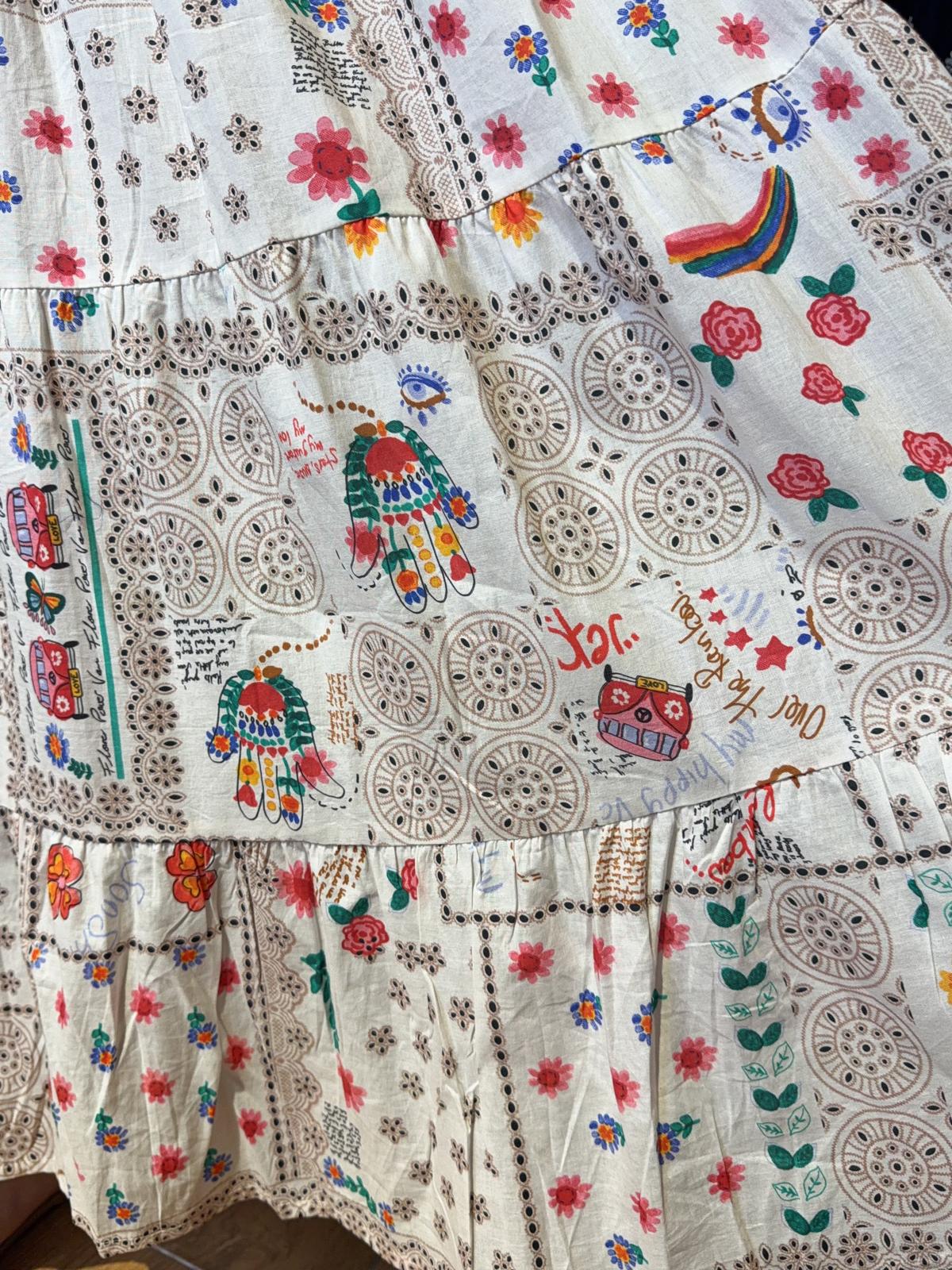 1617 White Patch Pattern Y Neck Ribbon Belt OP 51"