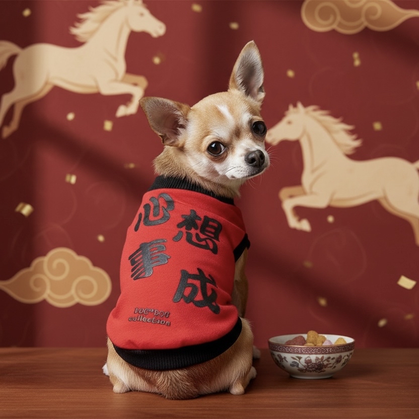 S429 賀年雙面衫- 心想事成 Double-sided New Year's T-shirt - All your wishes come true