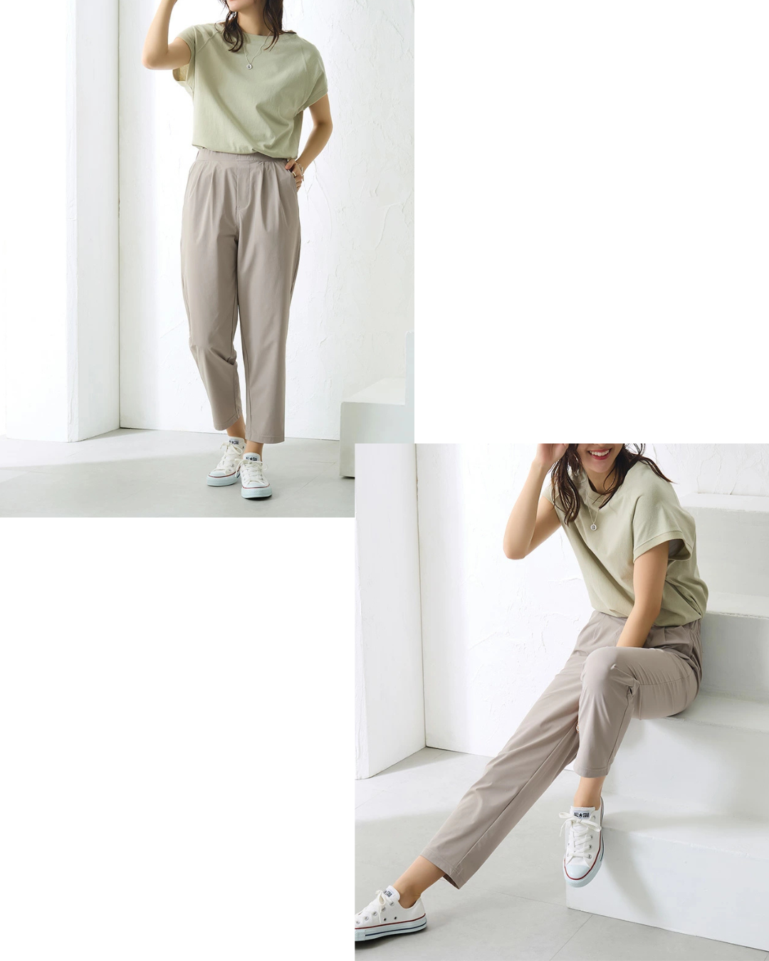 日本代購【 日本直送 Gunze Tuche 冰涼感 修身 彈性 錐形褲 | cool touch 2-way stretch tapered pants 】