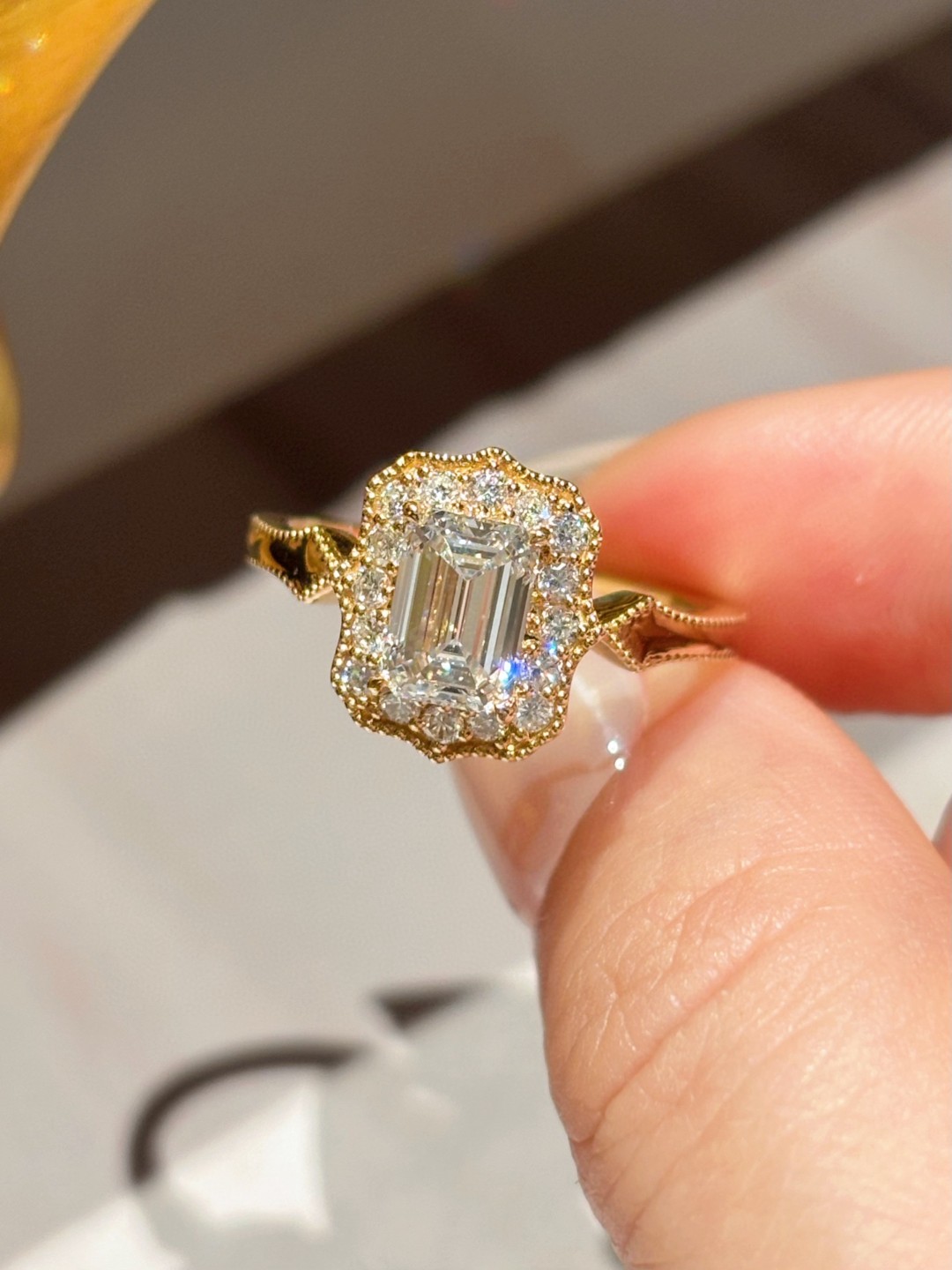 18K Lab Diamond Ring