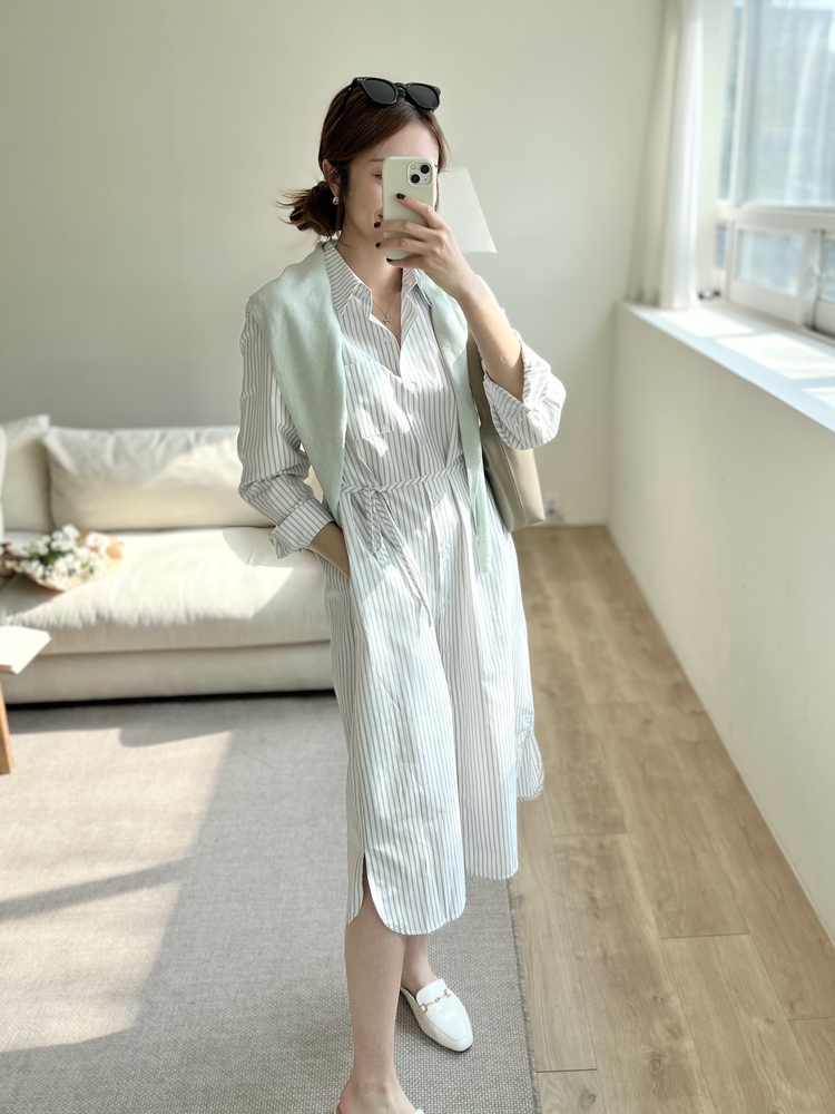 The Striped Shirt Dress