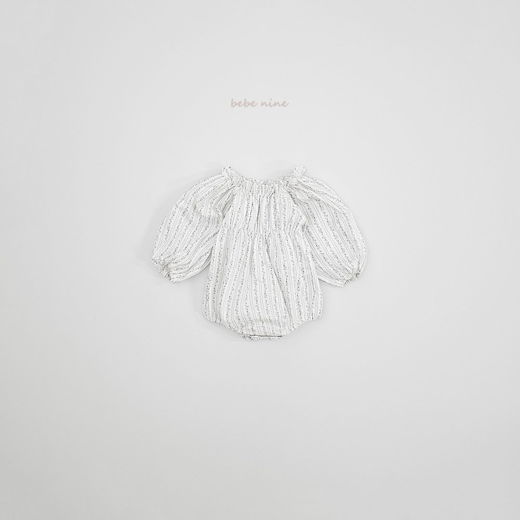 🌸預訂 韓國直送🌸🇰🇷Bebenine兩色碎花條紋寬鬆長袖包屁衣