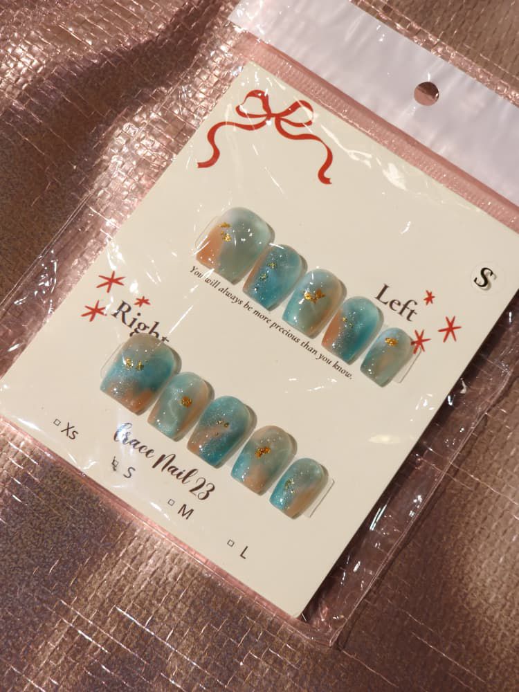 Lagoon Whisper Handcrafted Press-On Nails