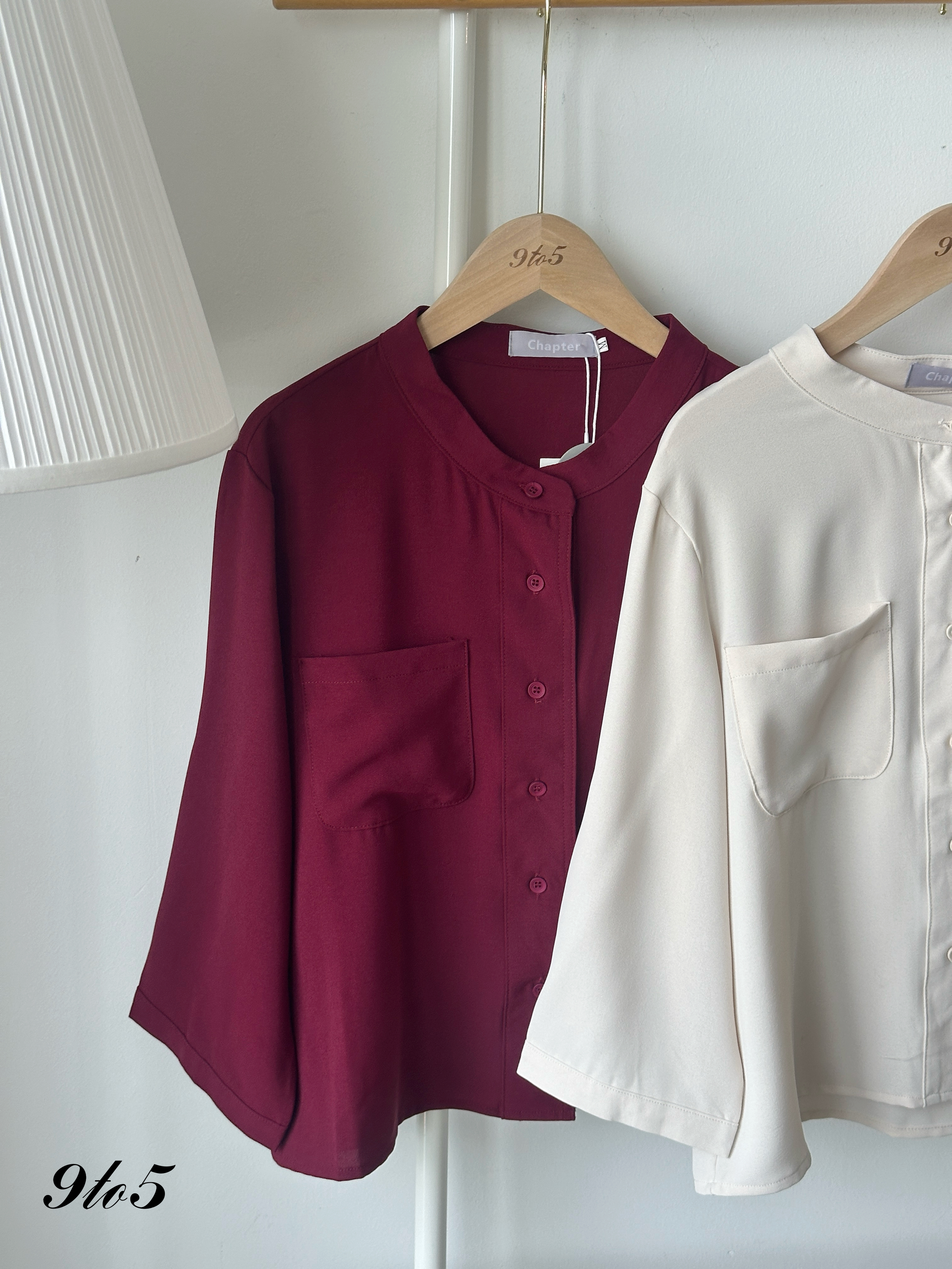 T4185 Band Collar Shirt - 3 Colors 