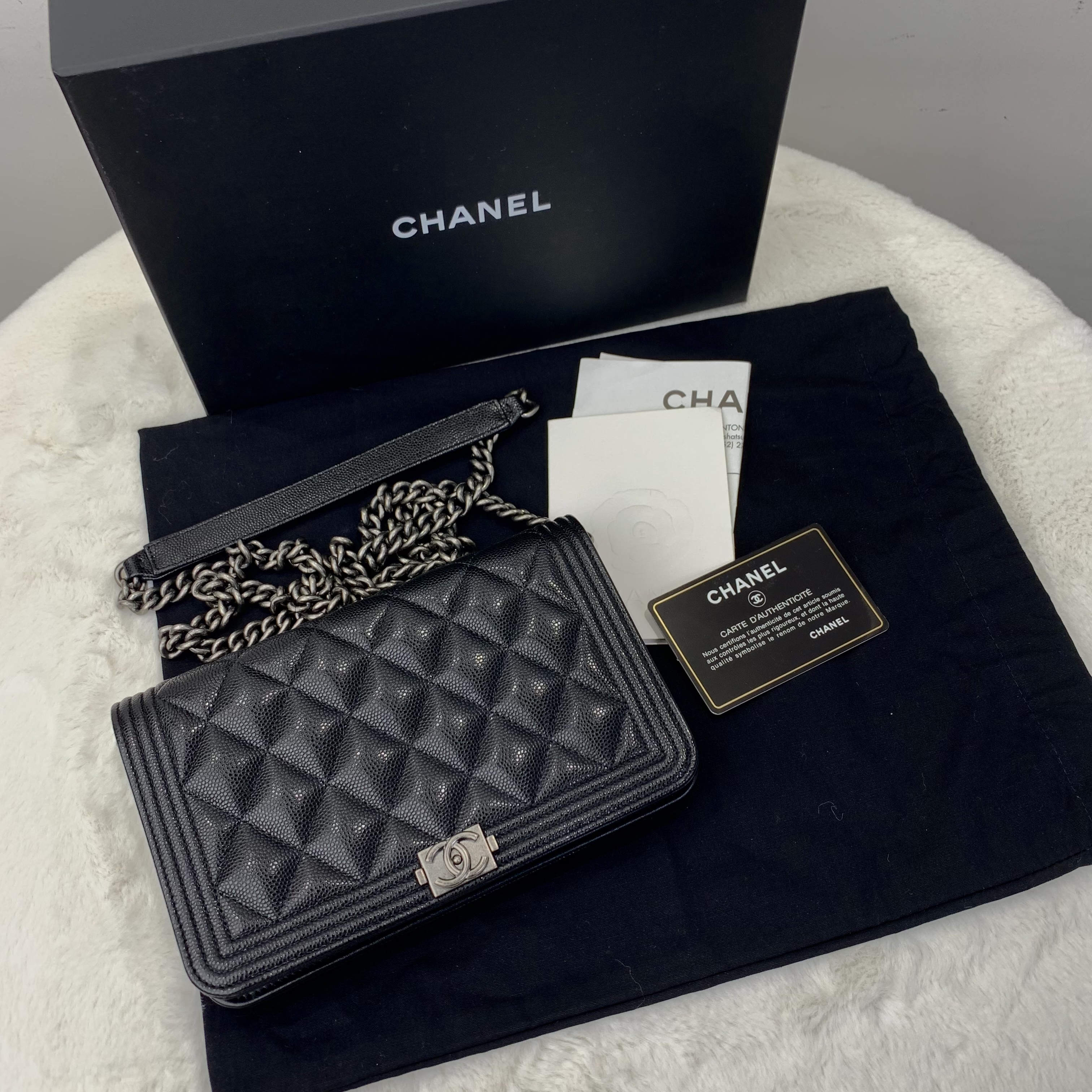 CHANEL經典熱賣款❤️‍🔥Leboy woc 黑色銀扣