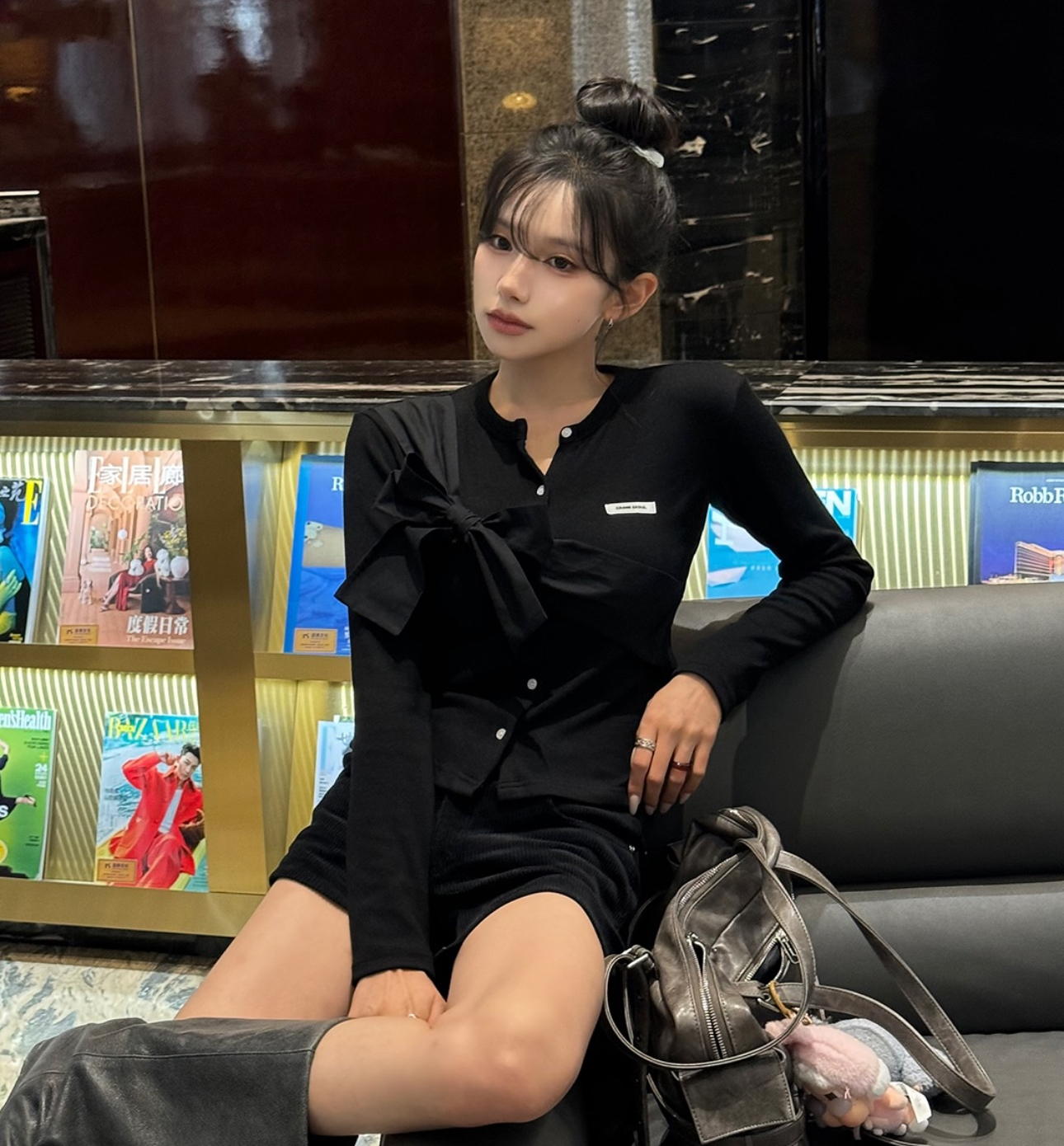 🇰🇷訂購｜CRANK｜RIBBON-TIED KNIT CARDIGAN 4色 