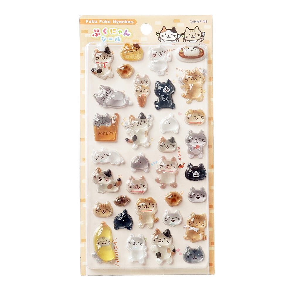 Fuku Fuku Nyanko 貼紙（橙色）