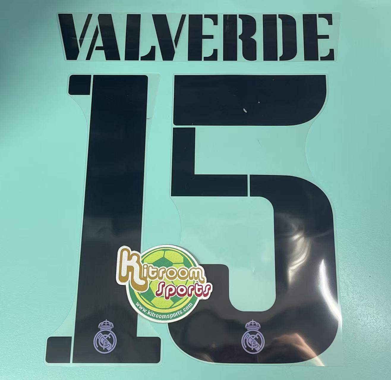 2022-23 Real Madrid Home Nameset #15 VALVERDE