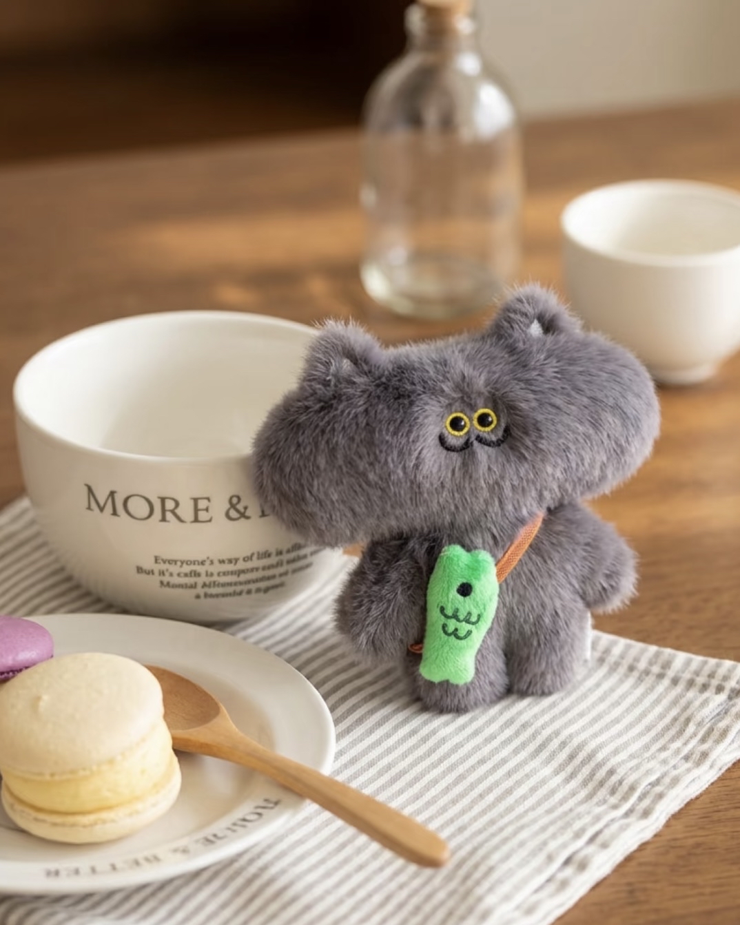 寬螢幕灰喵與小魚包掛件