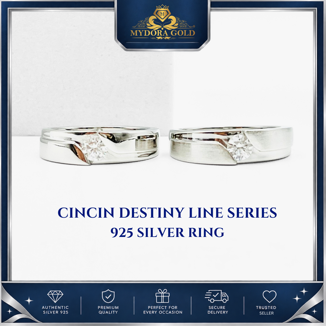 MYDORA 925 Silver Ring - Cincin Destiny Line Collection