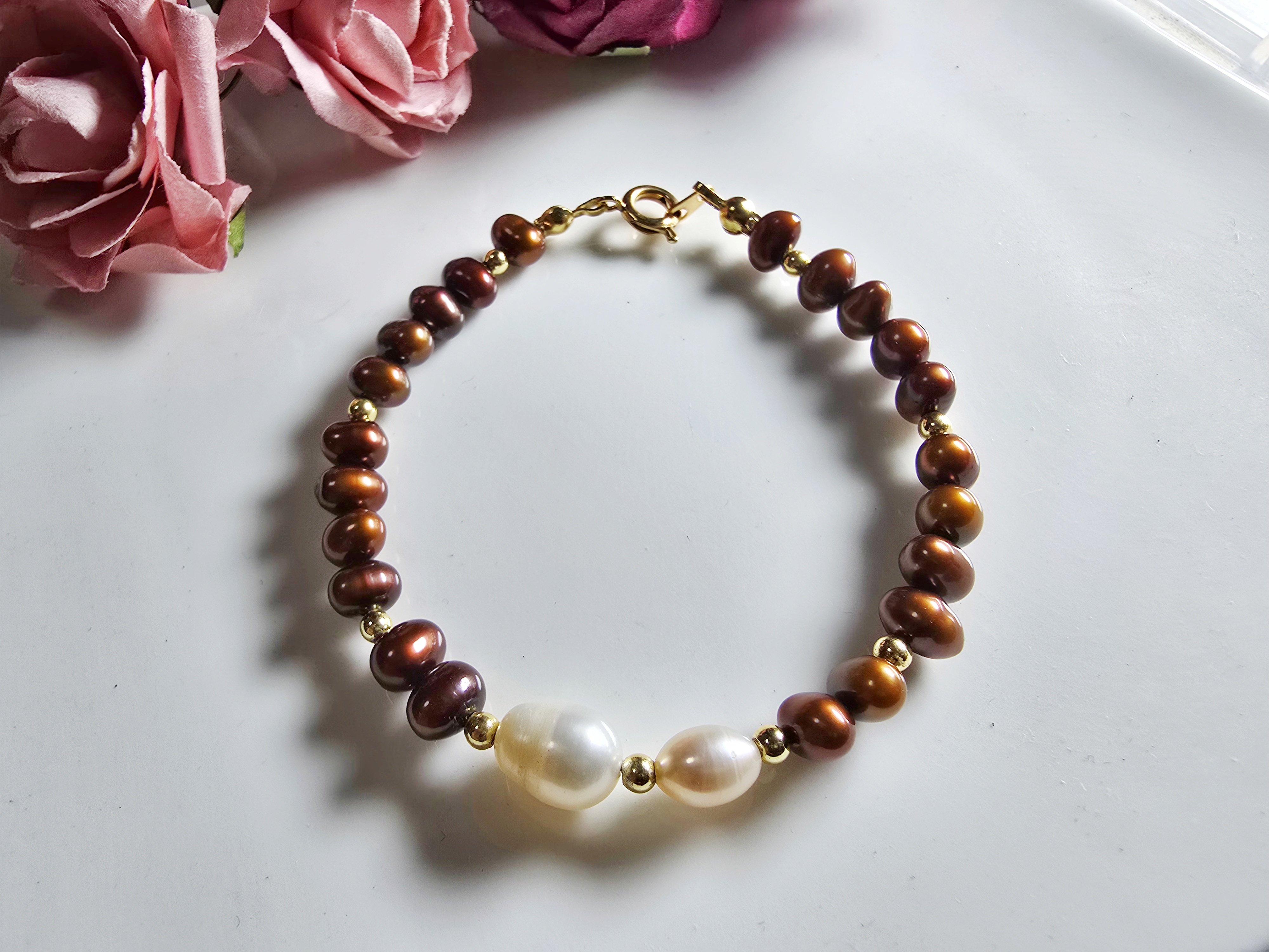 FWP0125-4  天然珍珠復古手鏈