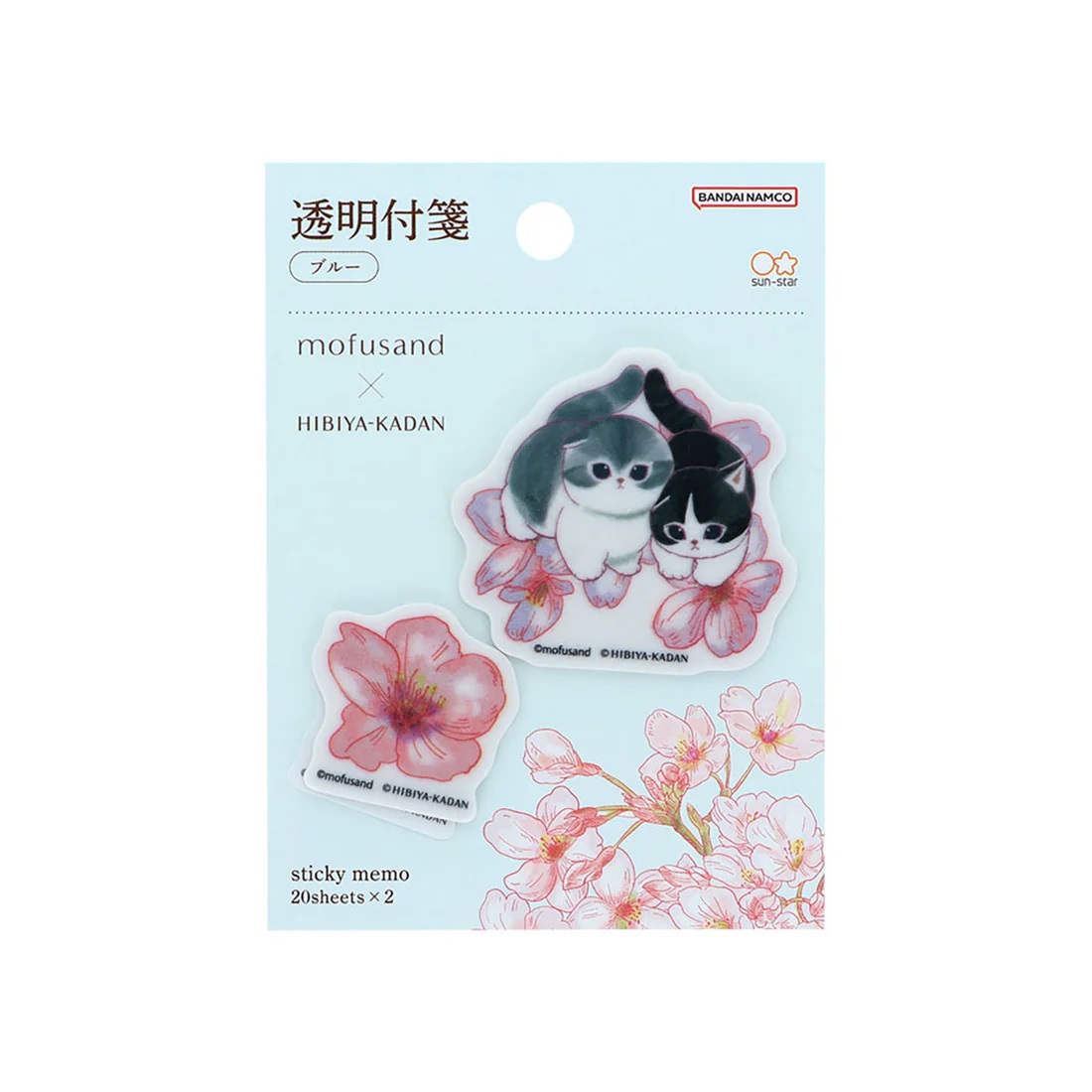 現貨｜mofusand x 日比谷花壇 鯊魚貓 日本製 透明 便利貼 Sticky Notes (S2852829)