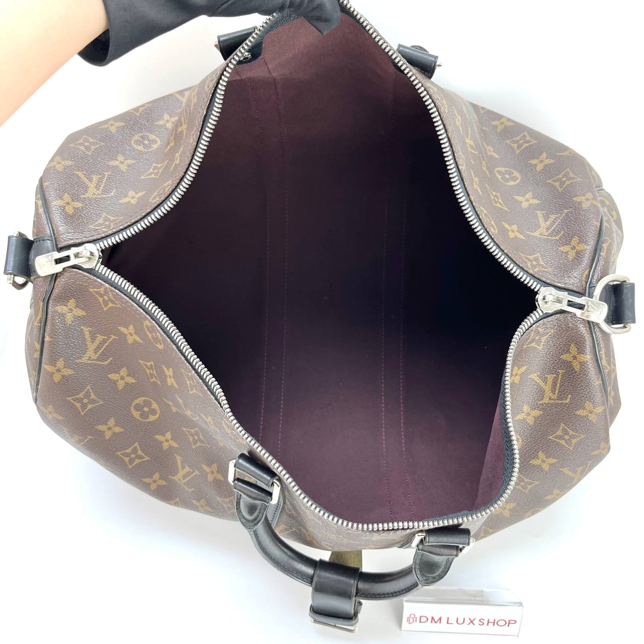 LV Monogram Black Keepall 45