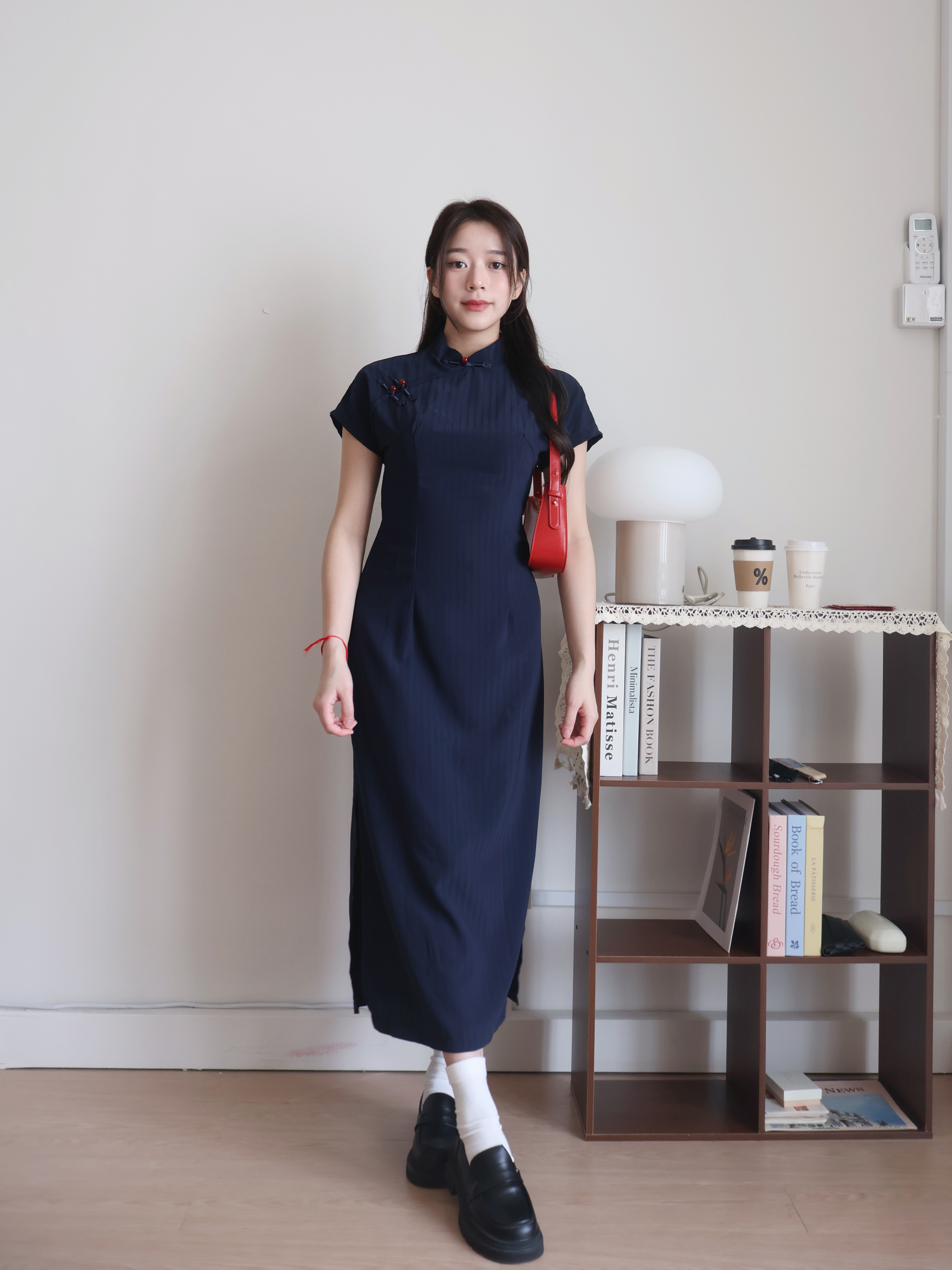 Chris Side-Slit Cheongsam | Blue
