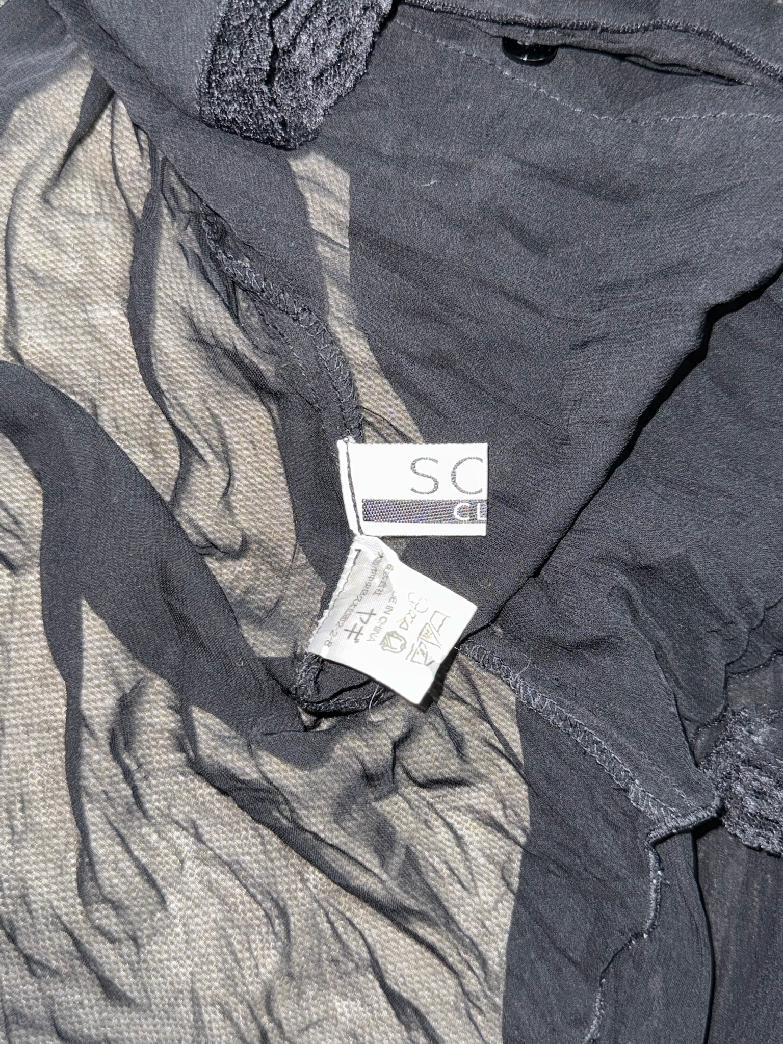 Crinkle Fabric Lace Cardigan