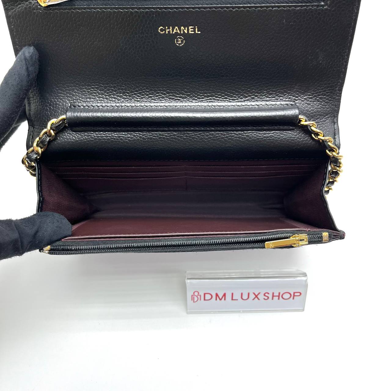Chanel Black Caviar Classic WOC GHW (Serial 29, Y: 2019)