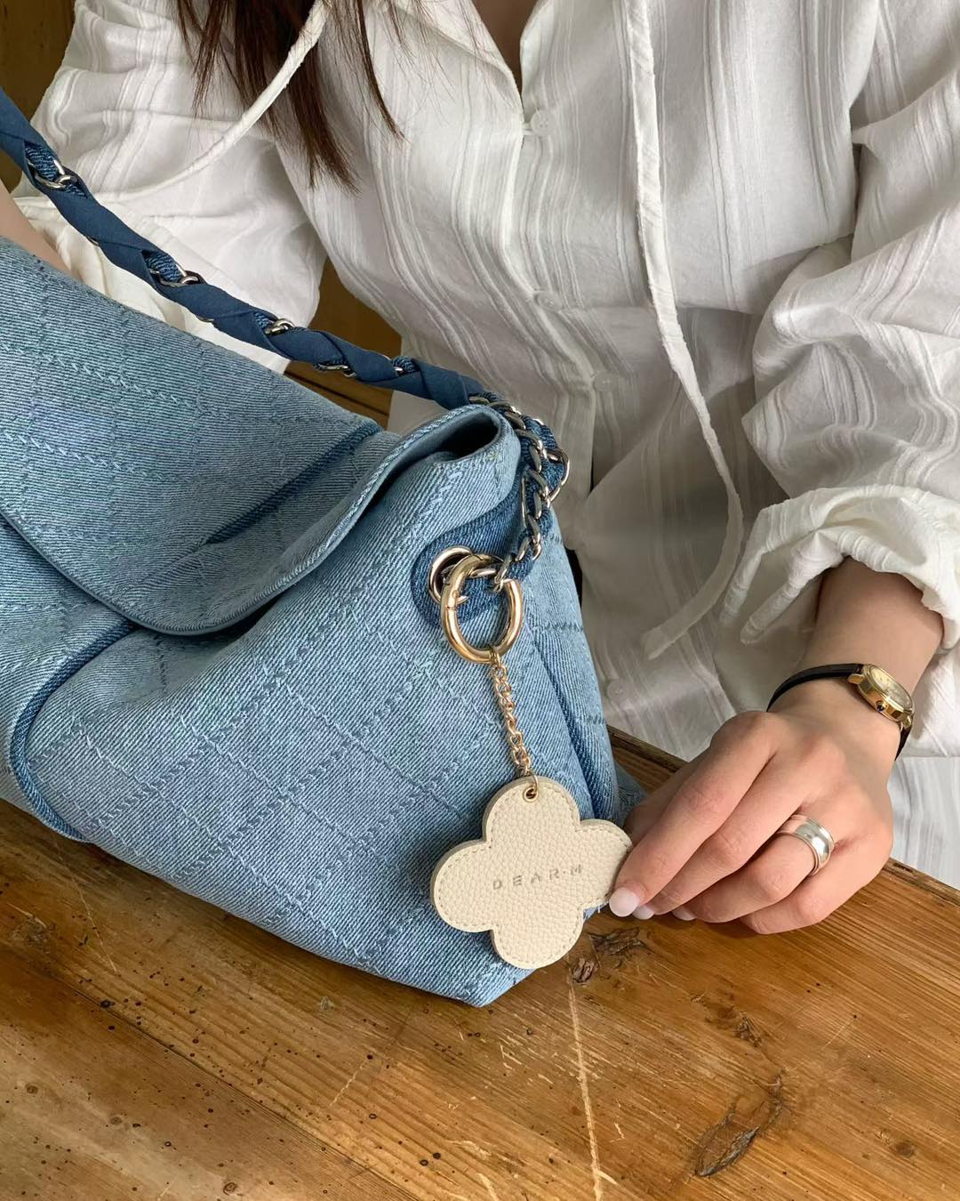 絕美春季牛仔布香香風手袋子