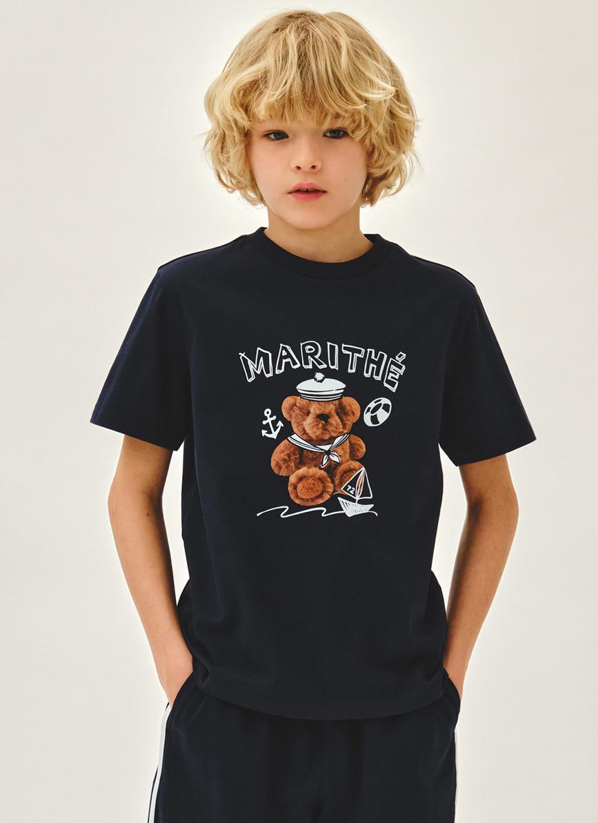 Ⓜ️ fg kids款 bear regan tee 折扣優惠 白/oatmeal / navy Size 100-150