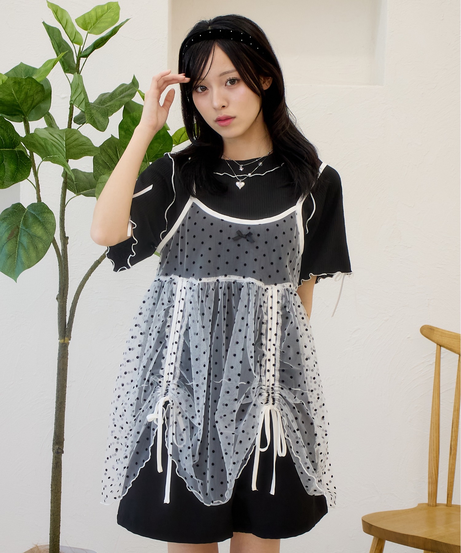 抽繩蝴蝶結吊帶【JOT005】