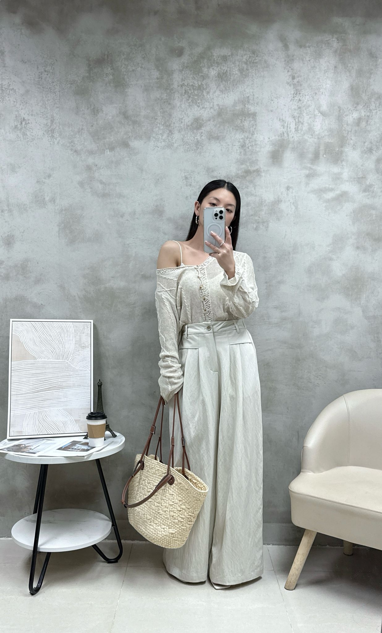 C09 V領織紋外套