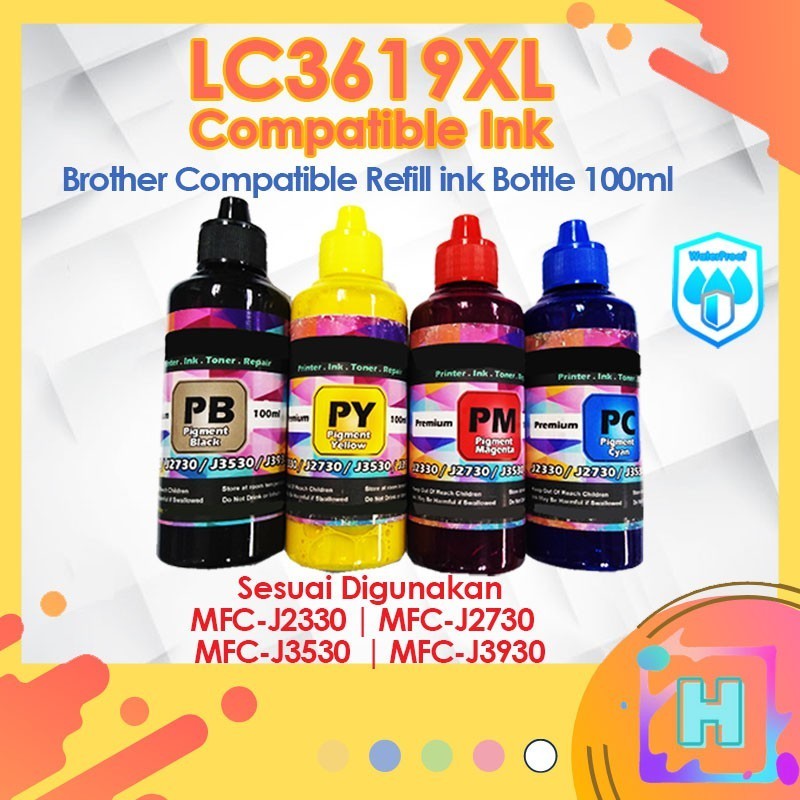 🔥Compatible Brother LC3619xl Refill Ink Bottle 🔥100ml  LC3617 MFC-J2330dw MFC-J2730dw MFC-J3530dw MFC-J3930dw LC-3619