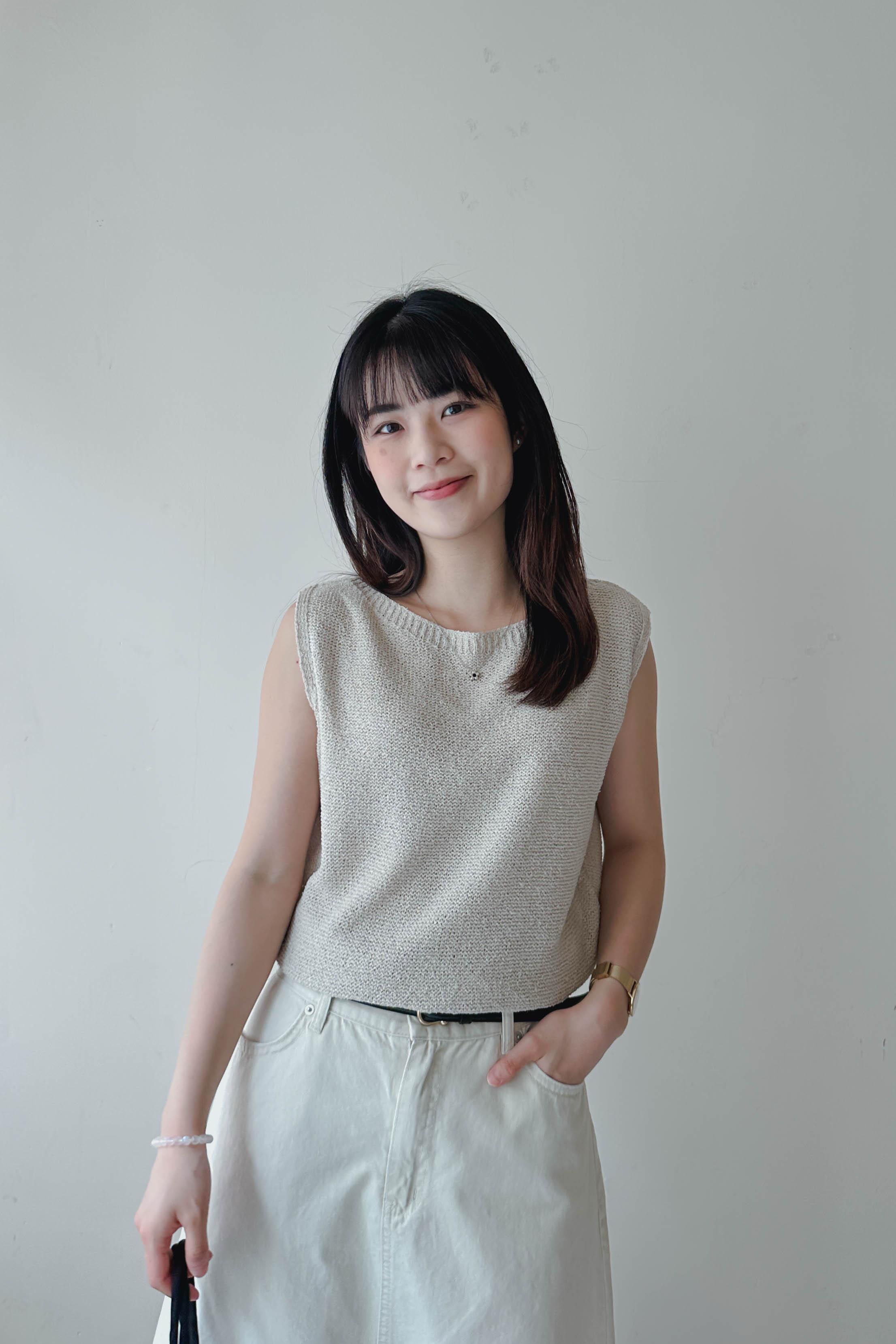 [顯瘦!] 船領針織短背心 (四色)