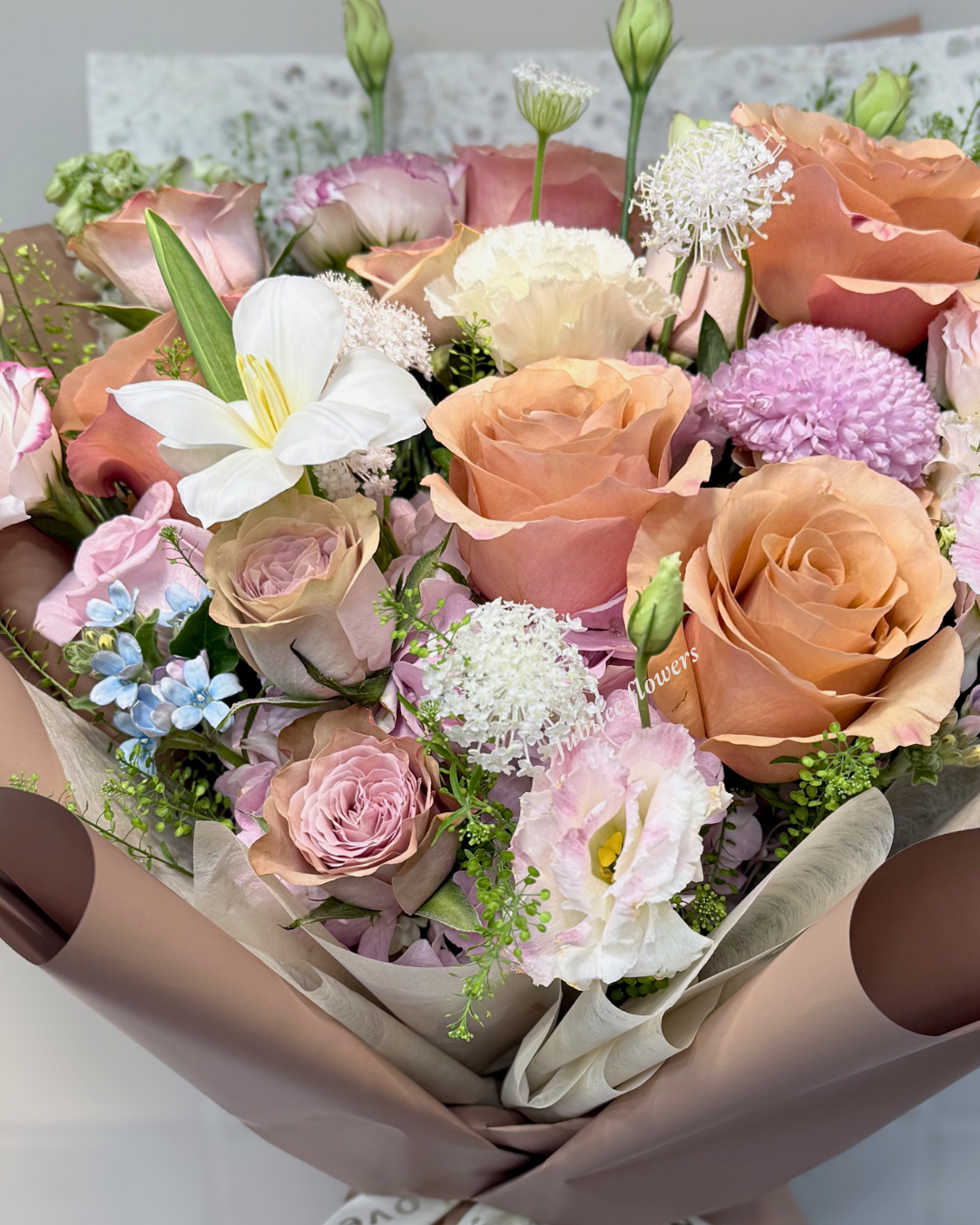 復古奶茶色系列花束