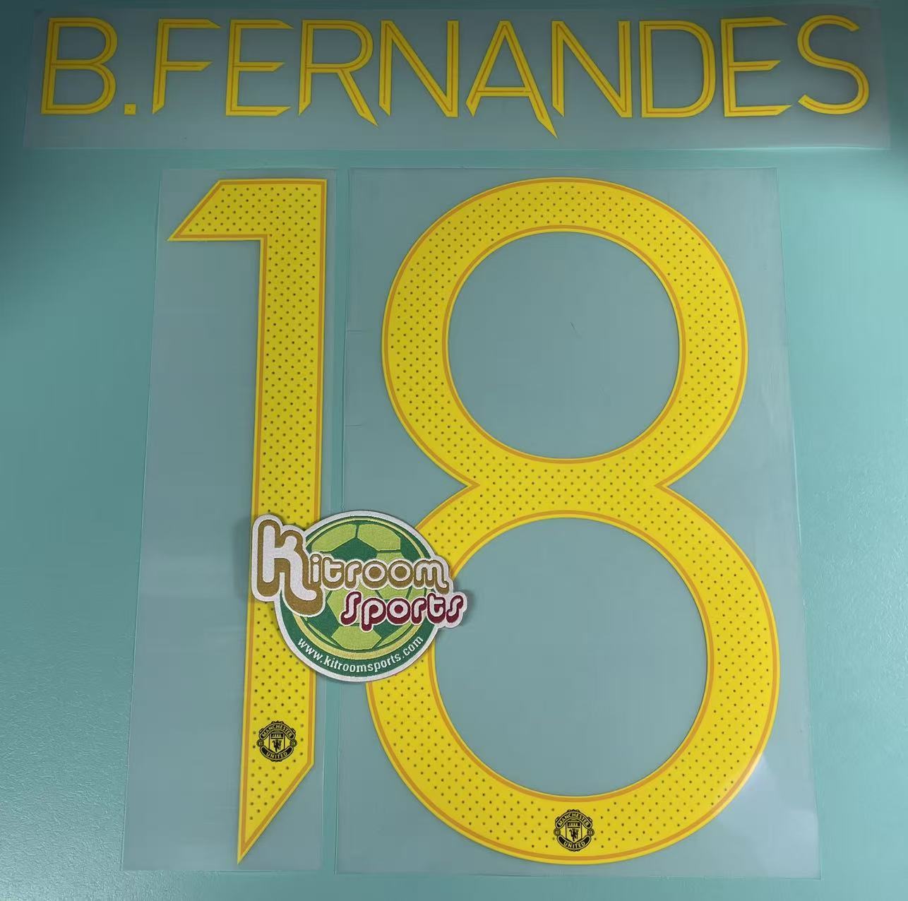 2021-22 Manchester United 3RD UCL Nameset #18 B.FERNANDES