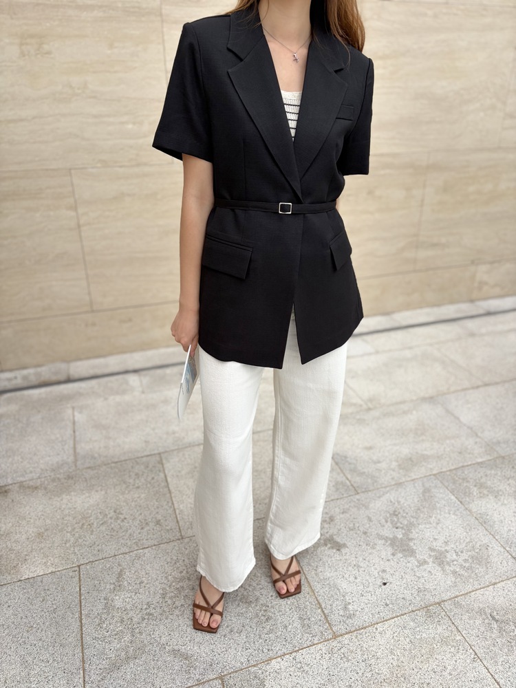 Claire Belted Blazer (Black)
