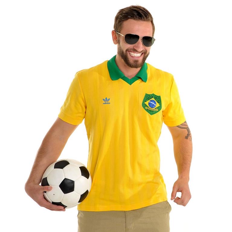 Brazil retro home shirt #10