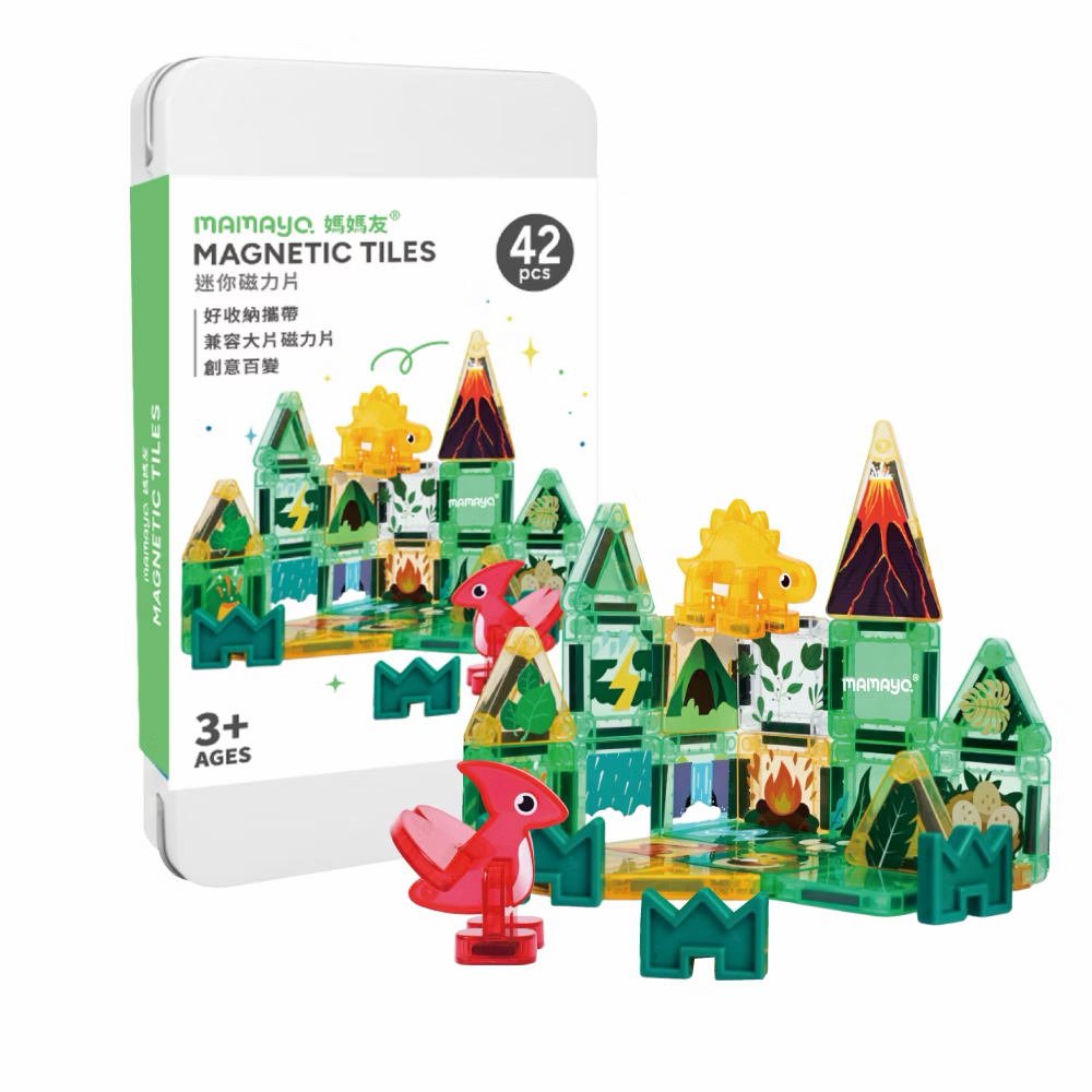 Mamayo迷你磁力片-森林恐龍(42pcs)