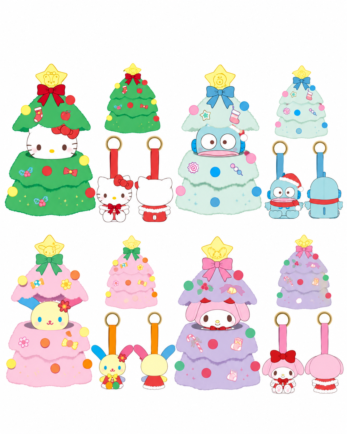 預訂 | 香港版 Sanrio 聖誕樹造型公仔掛件