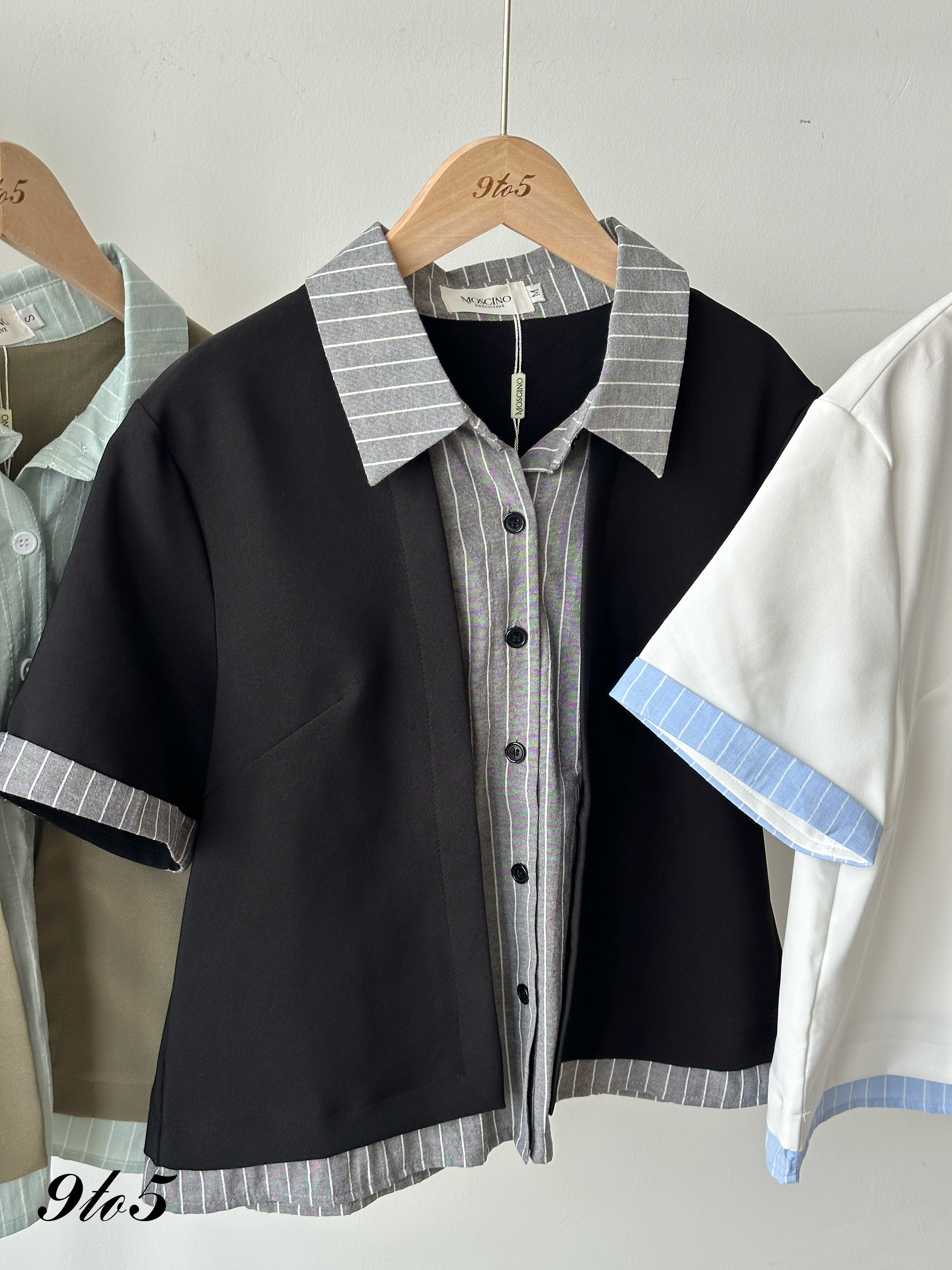 T4204 Fake Two-Piece Shirt - 3 Colors 