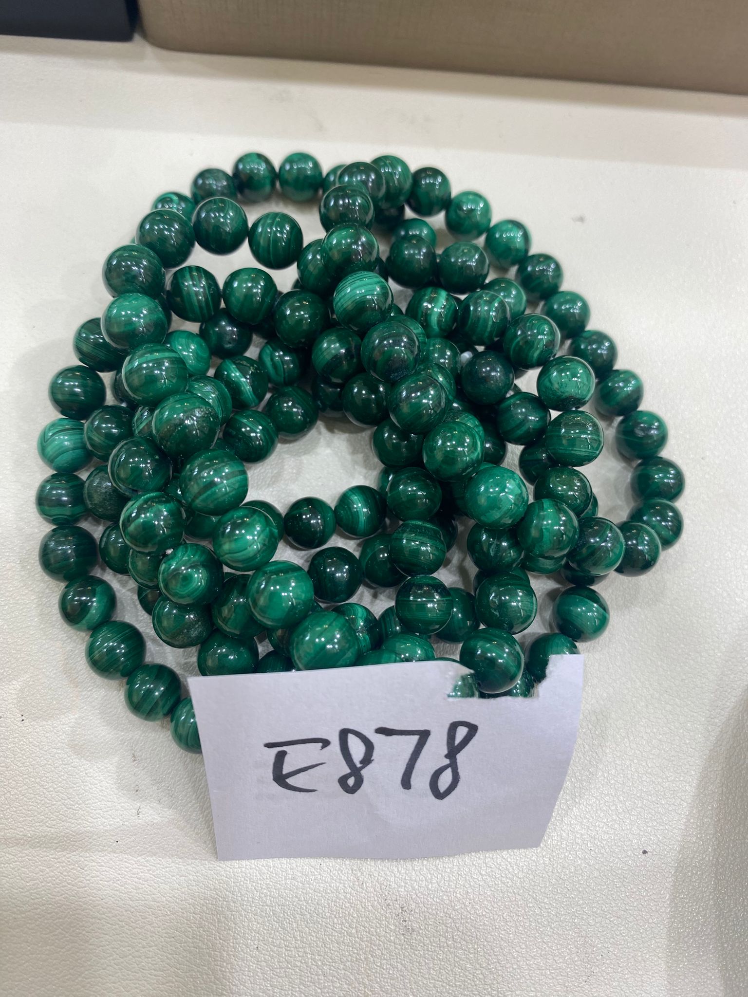 E878 孔雀石手串8mm