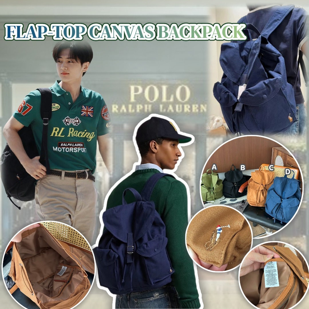 0805 RL Polo FLAP-TOP CANVAS BACKPACK 翻蓋帆布背囊 9月中 