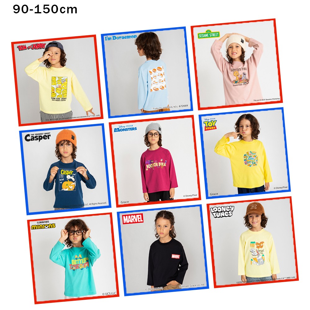 🆕【⭐訂購⭐】 🇯🇵日本直送 🌀【CHARACTERS FOOD FES】卡通人物+美食圖案 長袖T恤［9款選］🌀 [ELIA-0043][261007]
