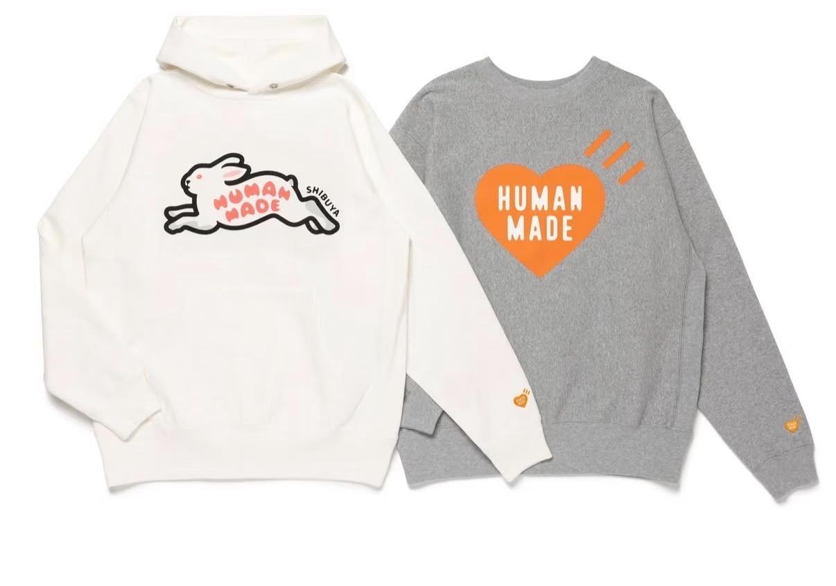Human made 門市限定版 blue 心衛衣$1850 black:S-xl Grey : s-xl Human made 門市限定版 狗衛衣 S-xl black/white