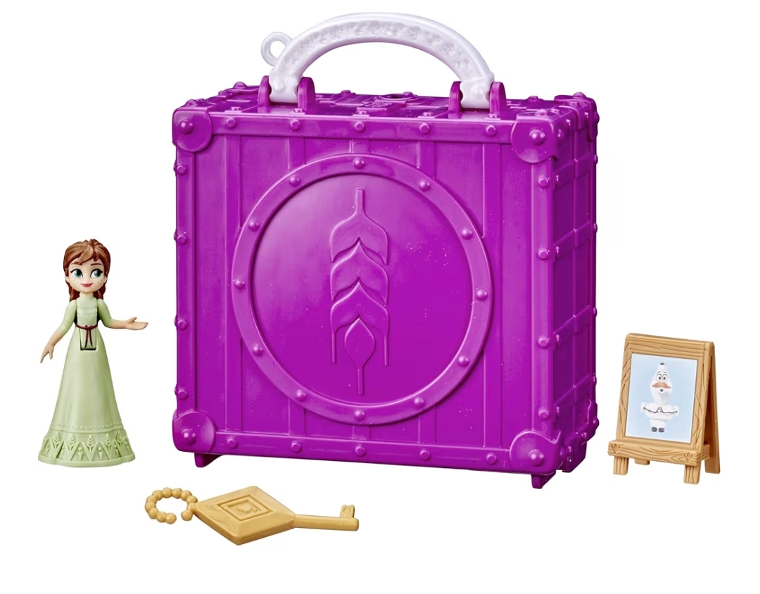 便攜Disney Frozen 2 Anna手提寢室盒 冰雪奇緣Anna房間玩具 便攜公主場景 女童角色扮演禮物