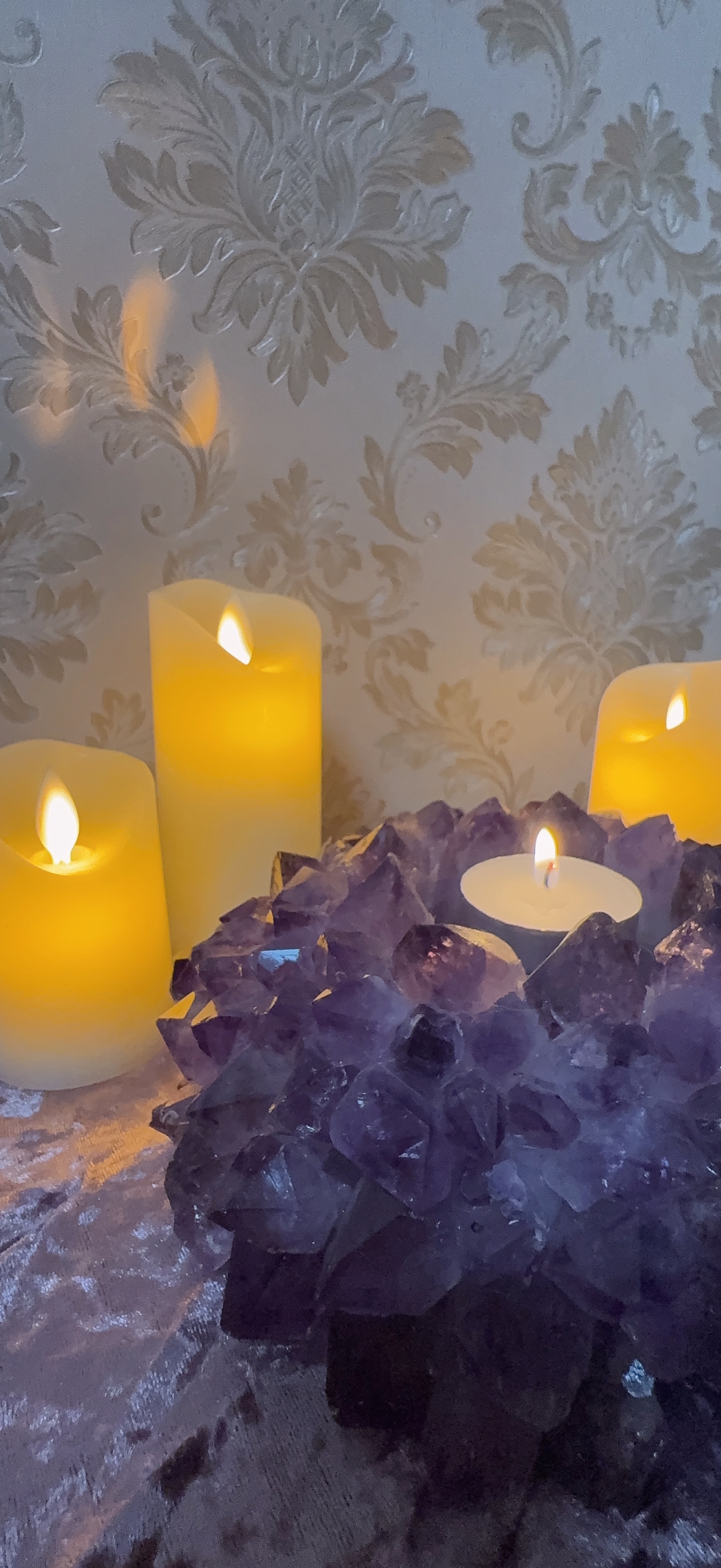 【來自巴西的靈魂之光】紫水晶花燭台💜