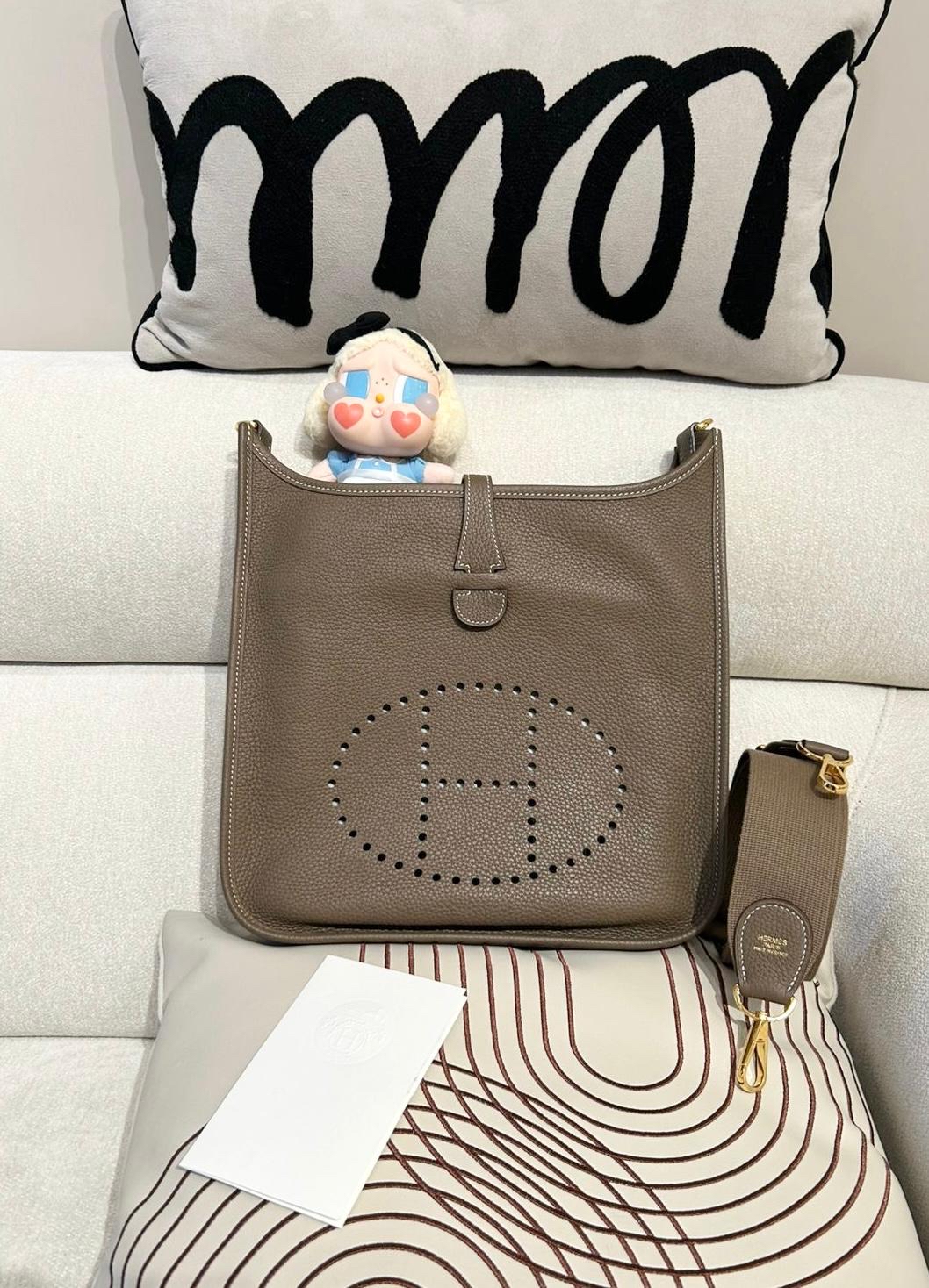 Hermes Evelyne 29 大象灰金扣 Stamp D 100%Authentic, 98%New ✅專門店收據✅Dust bag✅Box