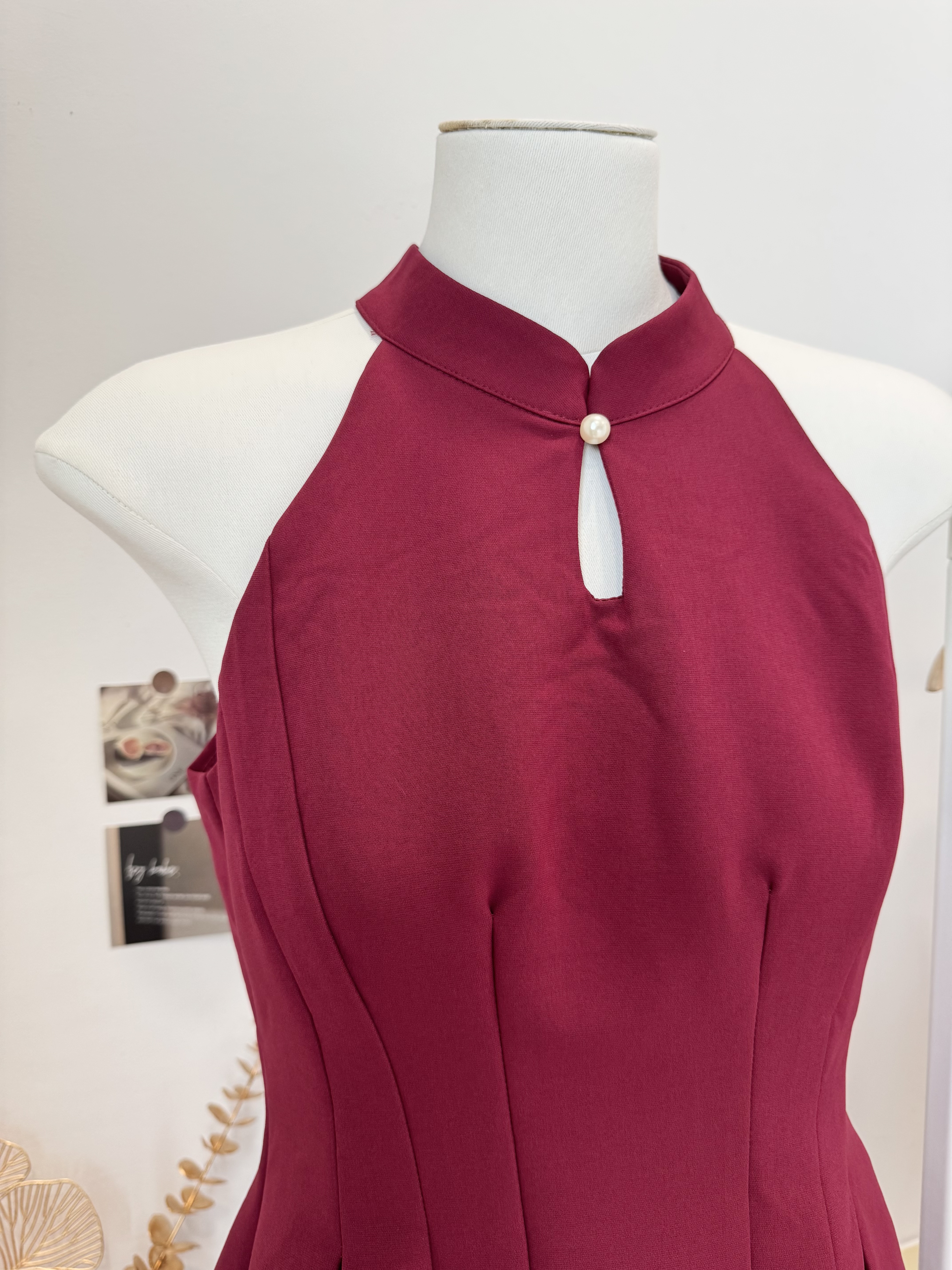 Jade Grace Halter A-Line Flare Dress锦色年华.气质简约挂脖连衣裙(3 colours)Premium Quality