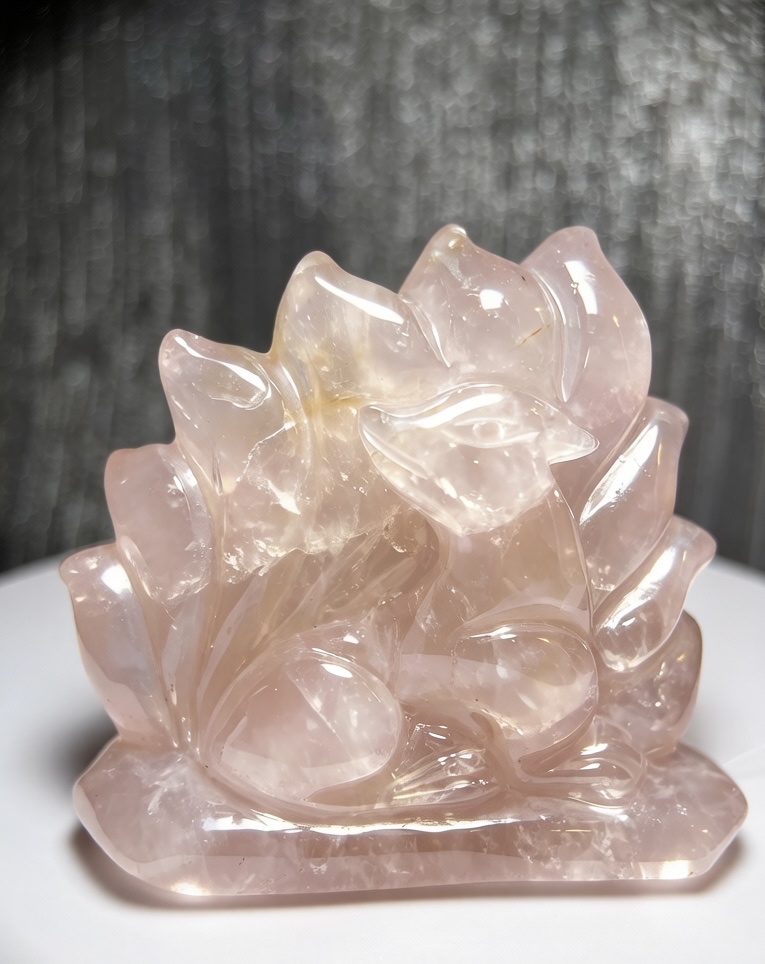 29DE176 擺件｜粉晶九尾狐🦊