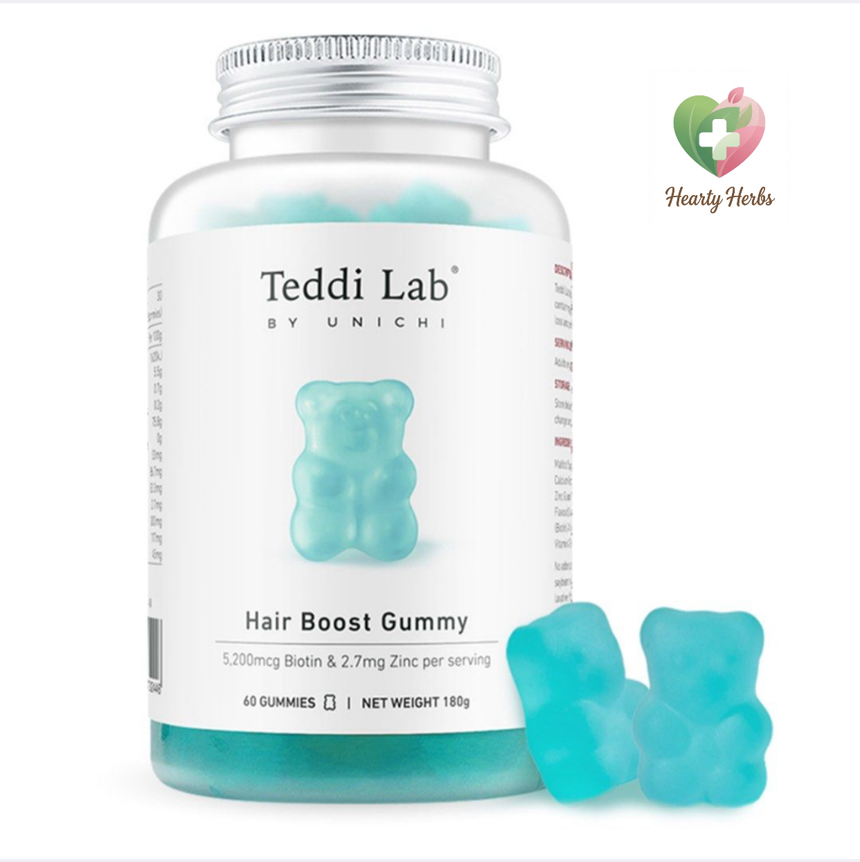 UNICHI Teddi Lab小熊爆髮軟糖(海鹽青葡萄味) Hair boost gummy 
