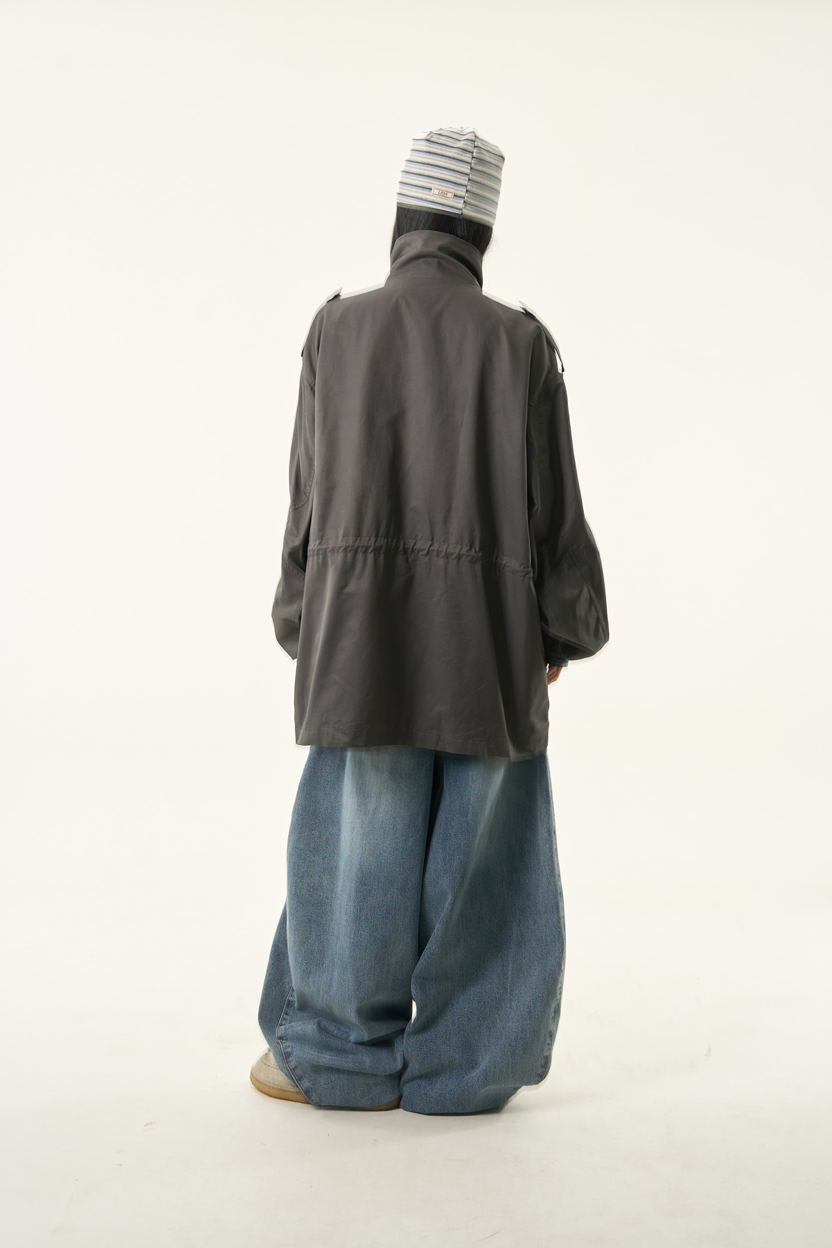 Washed Denim Balloon Pants
